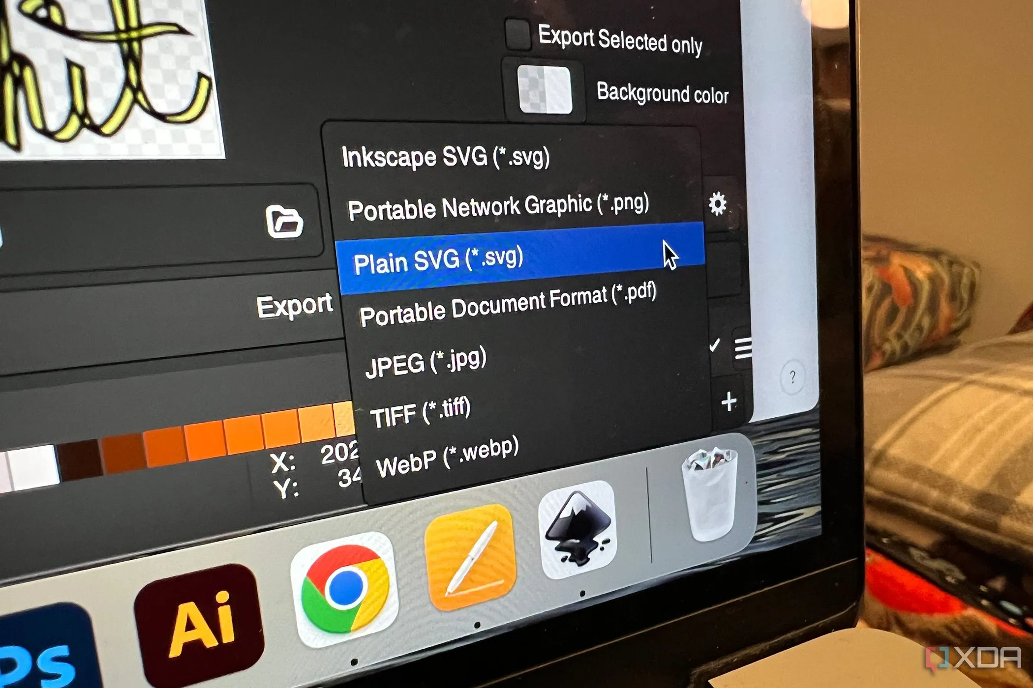 Các định dạng xuất file của Inkscape, bao gồm SVG, PNG, PDF, minh họa tính linh hoạt và khả năng tương thích cao của phần mềm trong việc xử lý các tệp thiết kế đồ họa.