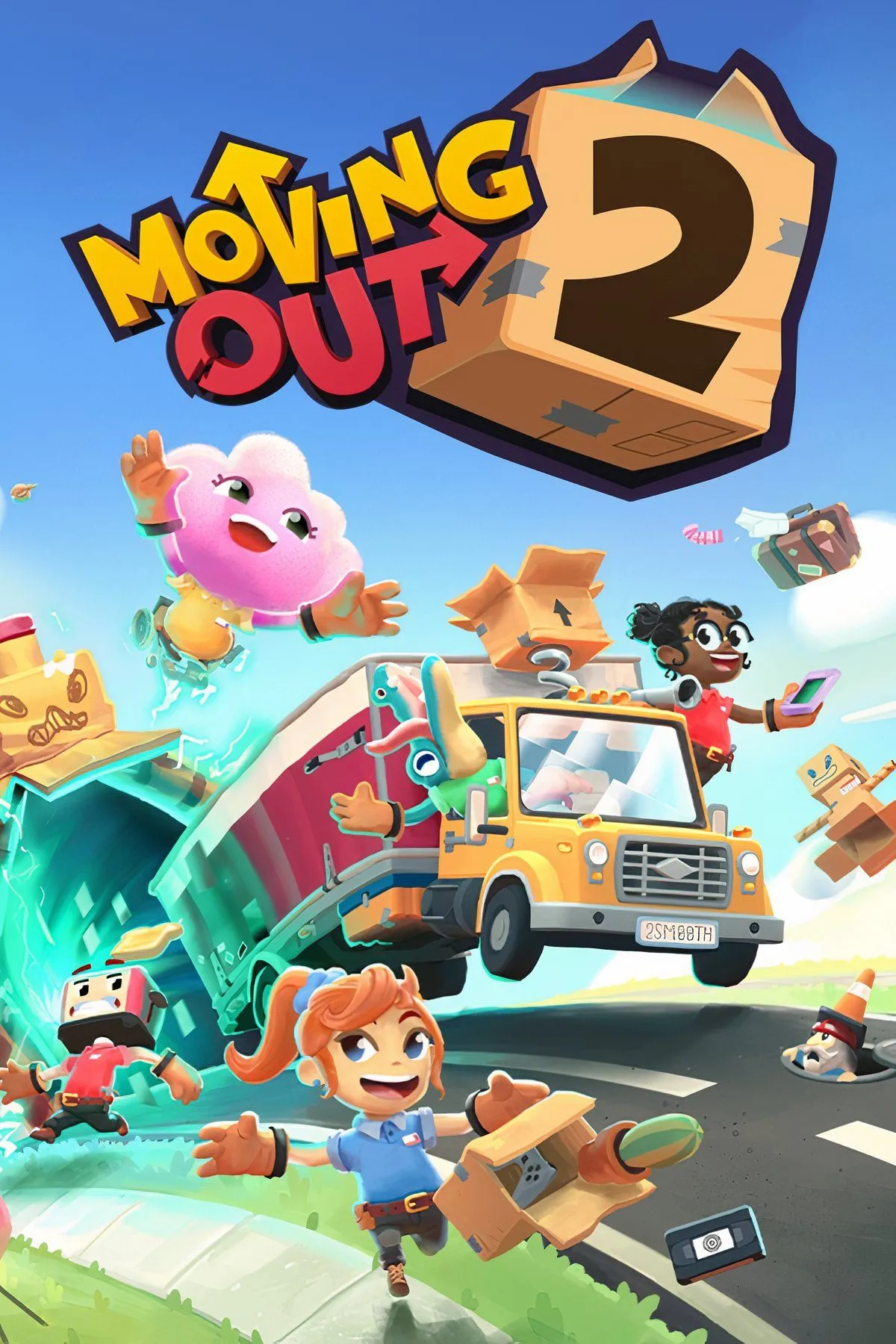 Các nhân viên chuyển nhà hài hước đang vận chuyển đồ đạc lộn xộn trong game co-op Moving Out 2