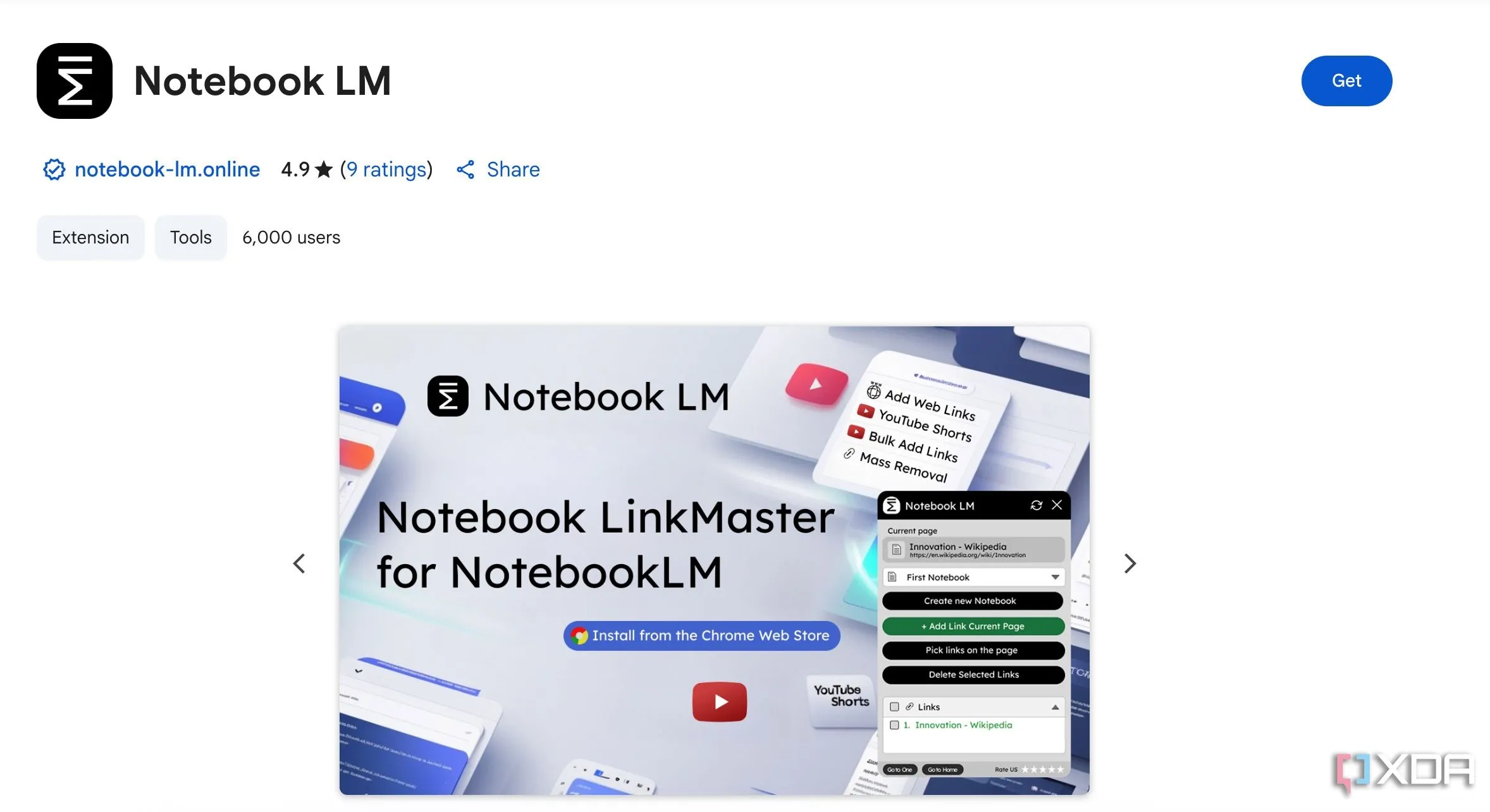 Các tiện ích mở rộng Chrome giúp tăng cường khả năng của NotebookLM, hiển thị trên thanh công cụ trình duyệt.