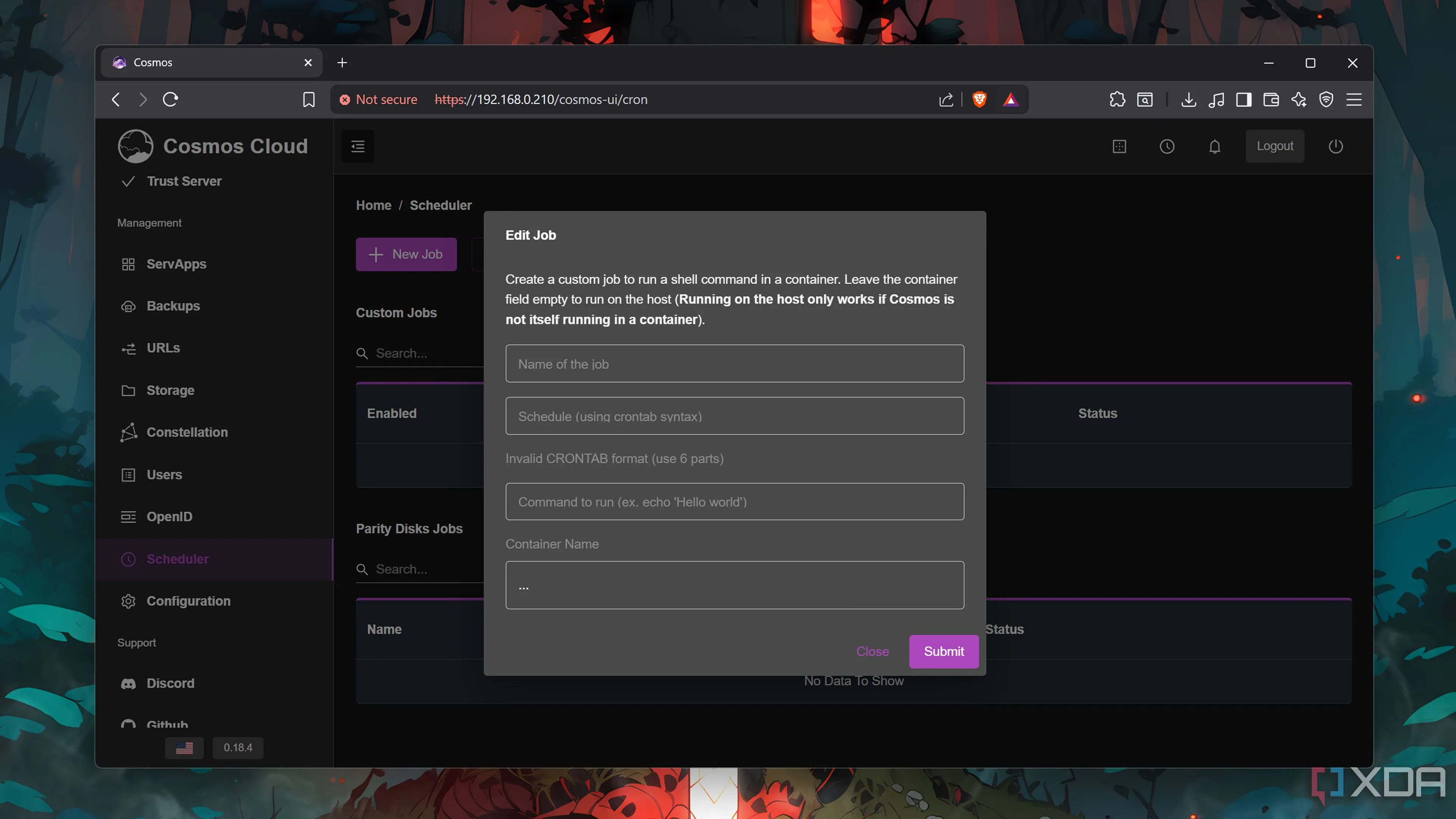 Cài đặt và thêm tác vụ Cron job để tự động hóa trên Cosmos Server