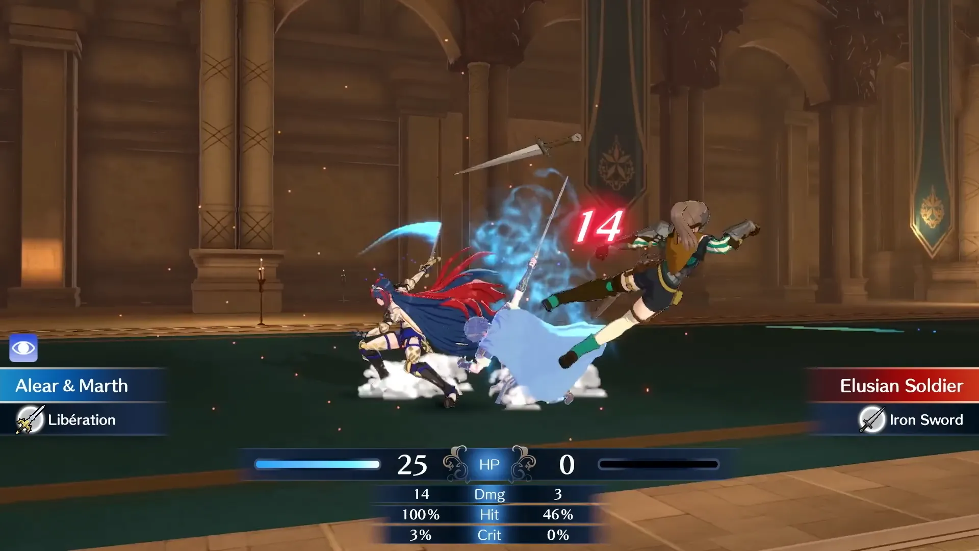 Cảnh chiến đấu kịch tính trong Fire Emblem Engage với nhiều nhân vật trên chiến trường