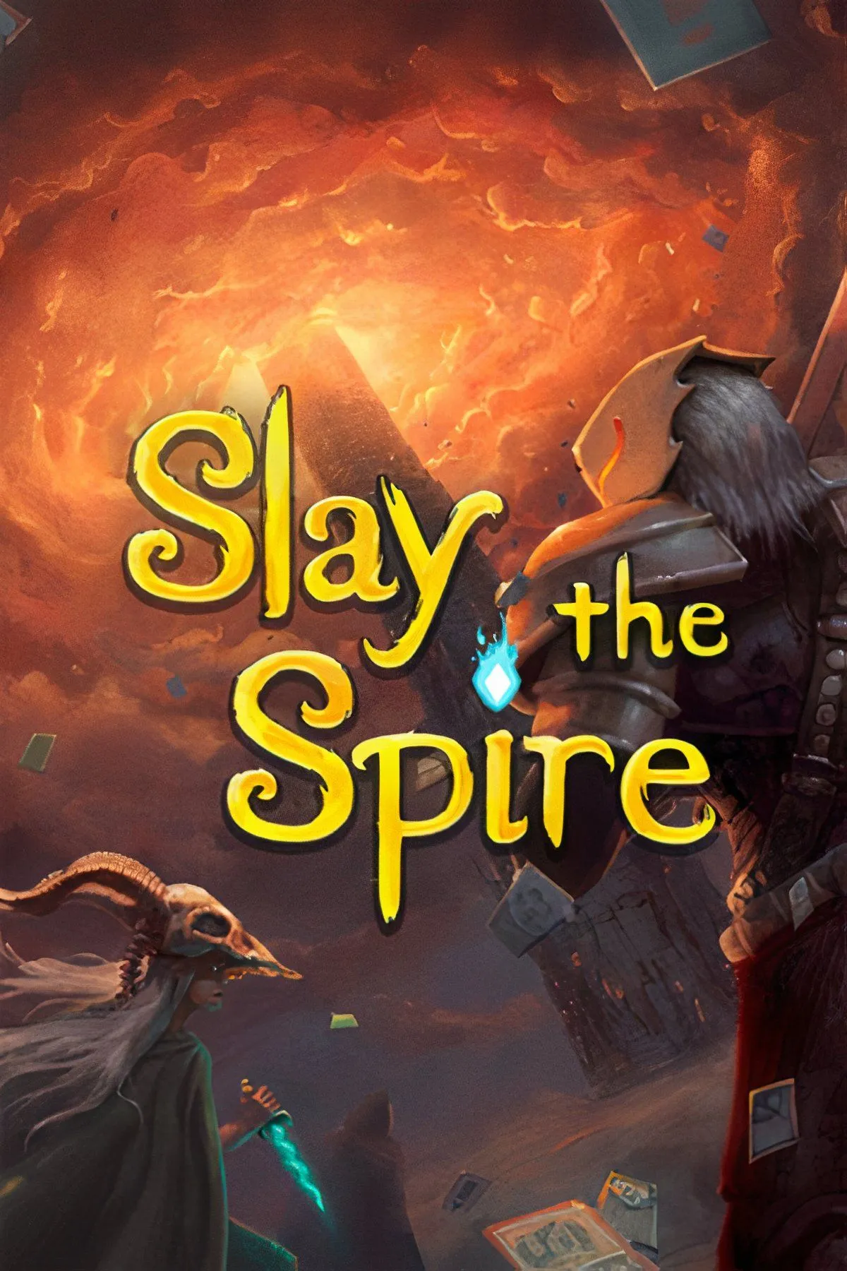 Cảnh giao diện chiến đấu thẻ bài trong Slay the Spire, thể hiện một nhân vật đang sử dụng bộ bài để chống lại quái vật trong hầm ngục.