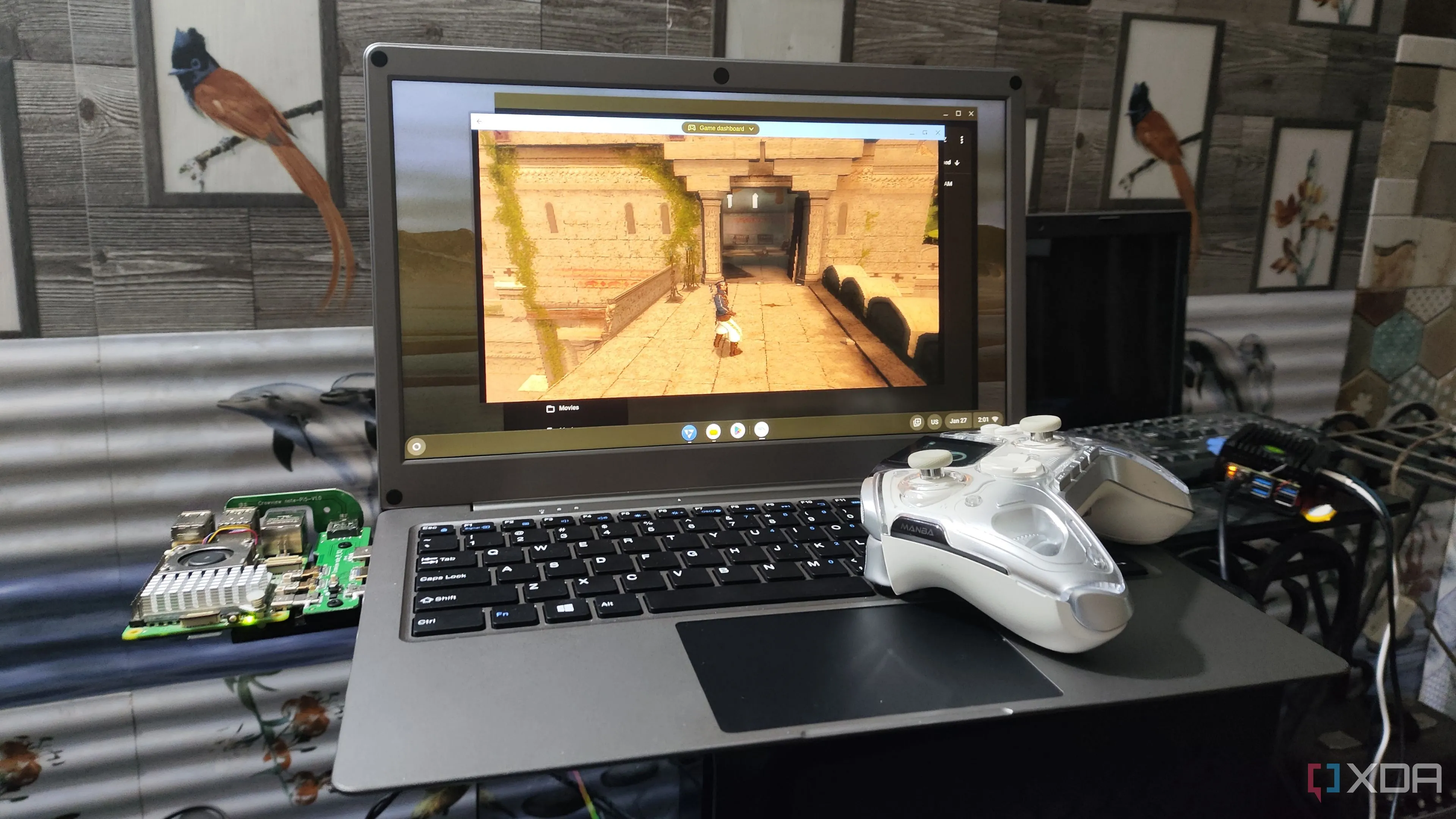Cảnh hành động trong game Prince of Persia: Sands of Time khi đang chạy giả lập trên thiết bị Raspberry Pi 5