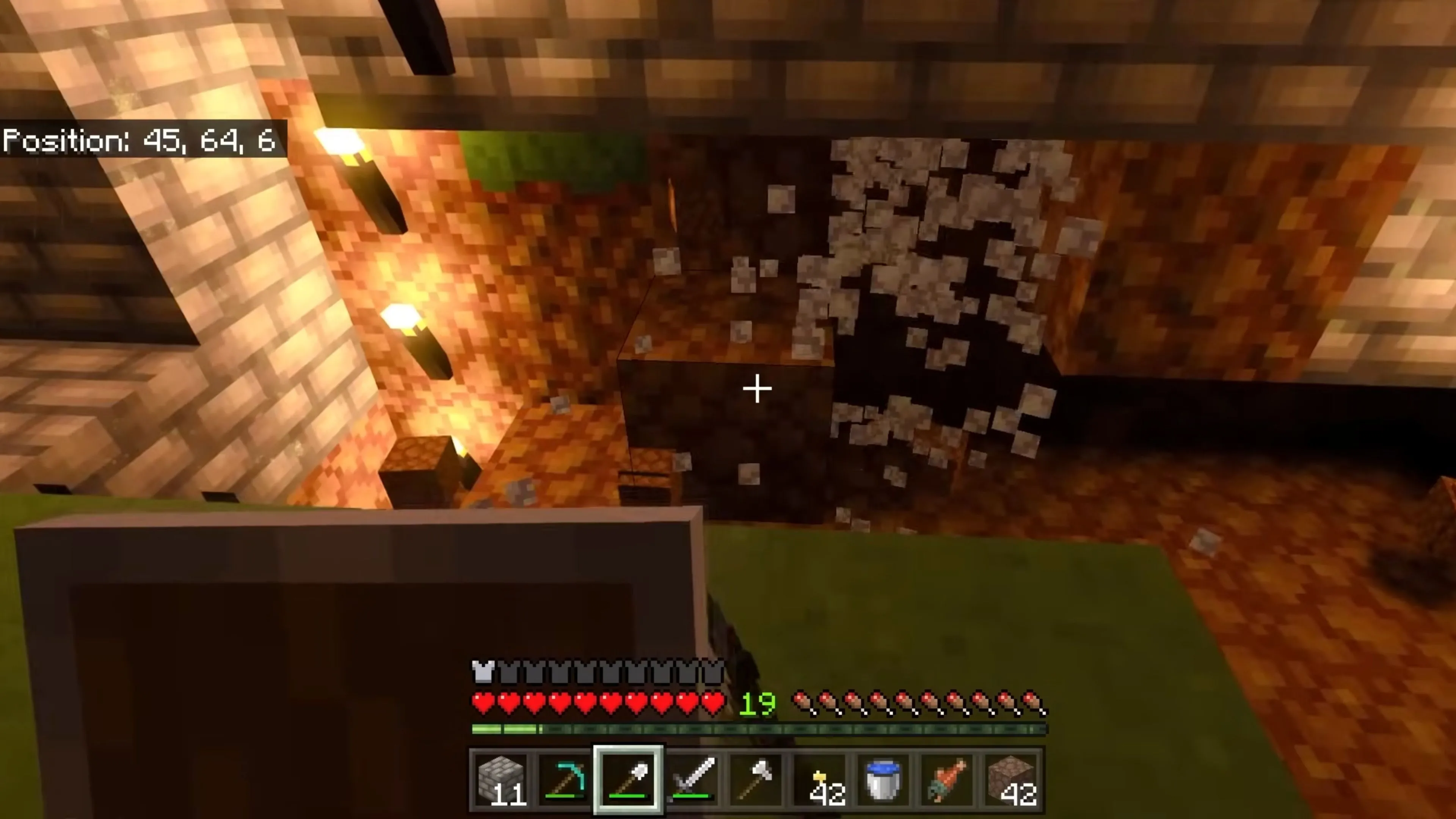 Cảnh một nông trại yên bình được tạo ra trong Minecraft