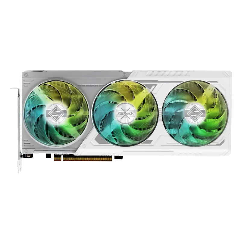 Card đồ họa ASRock Radeon RX 9070 Steel Legend với thiết kế tản nhiệt ba quạt