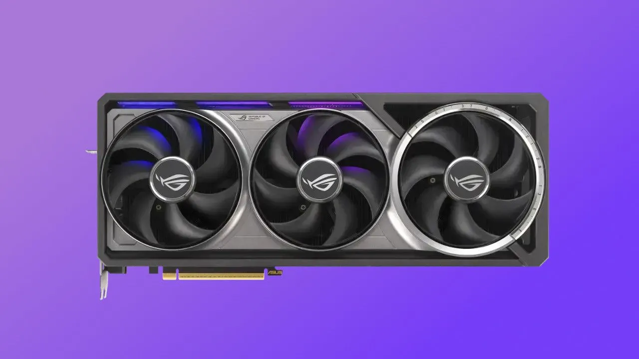 Card đồ họa Asus ROG Astral GeForce RTX 5090 với thiết kế hầm hố và đèn RGB