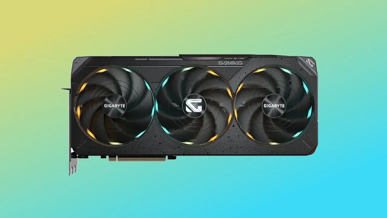 Card đồ họa Gigabyte GeForce RTX 5090 GAMING OC với hiệu ứng RGB Halo