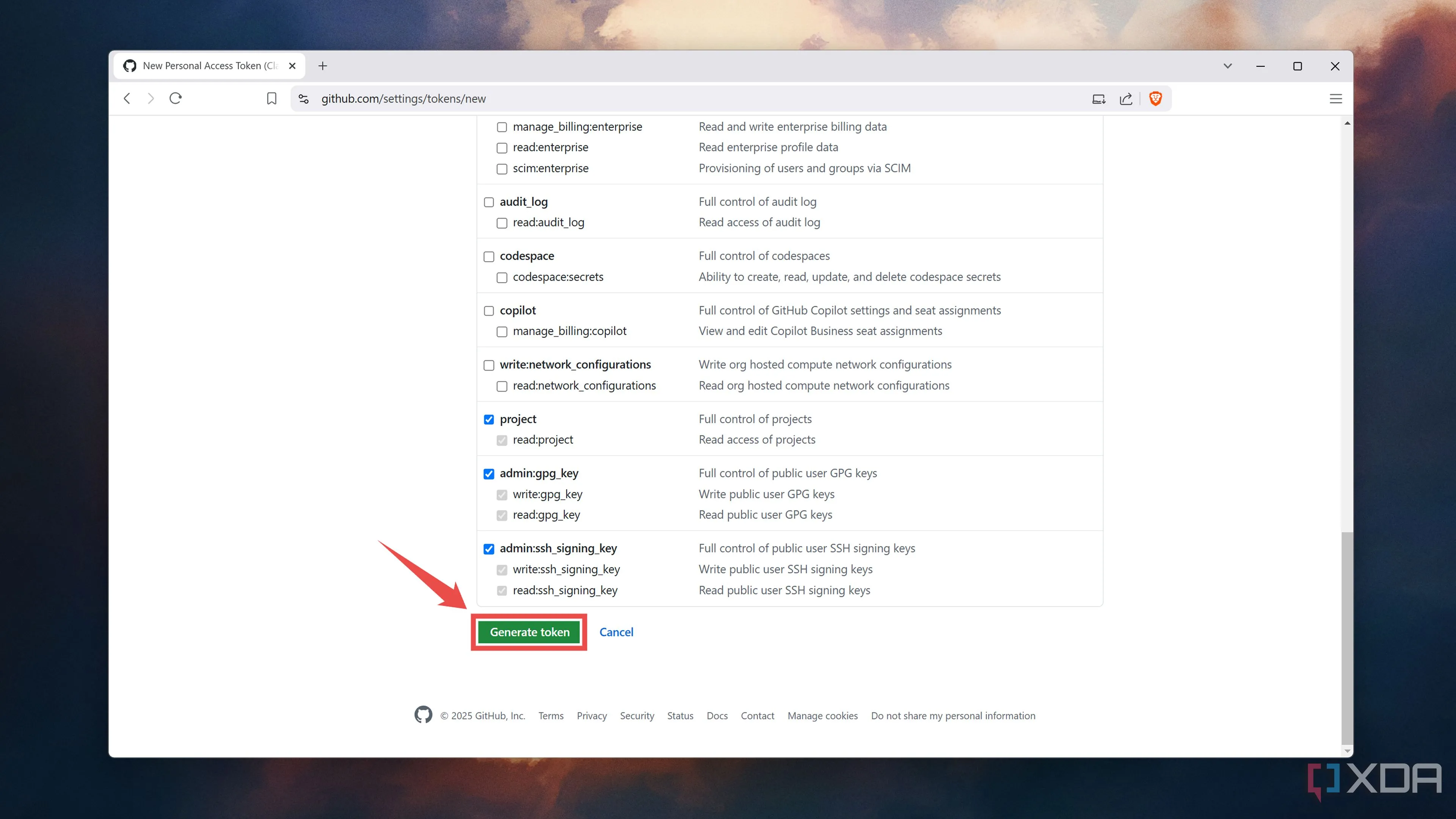 Cấu hình quyền và tạo mã thông báo truy cập cá nhân (PAT) trên GitHub