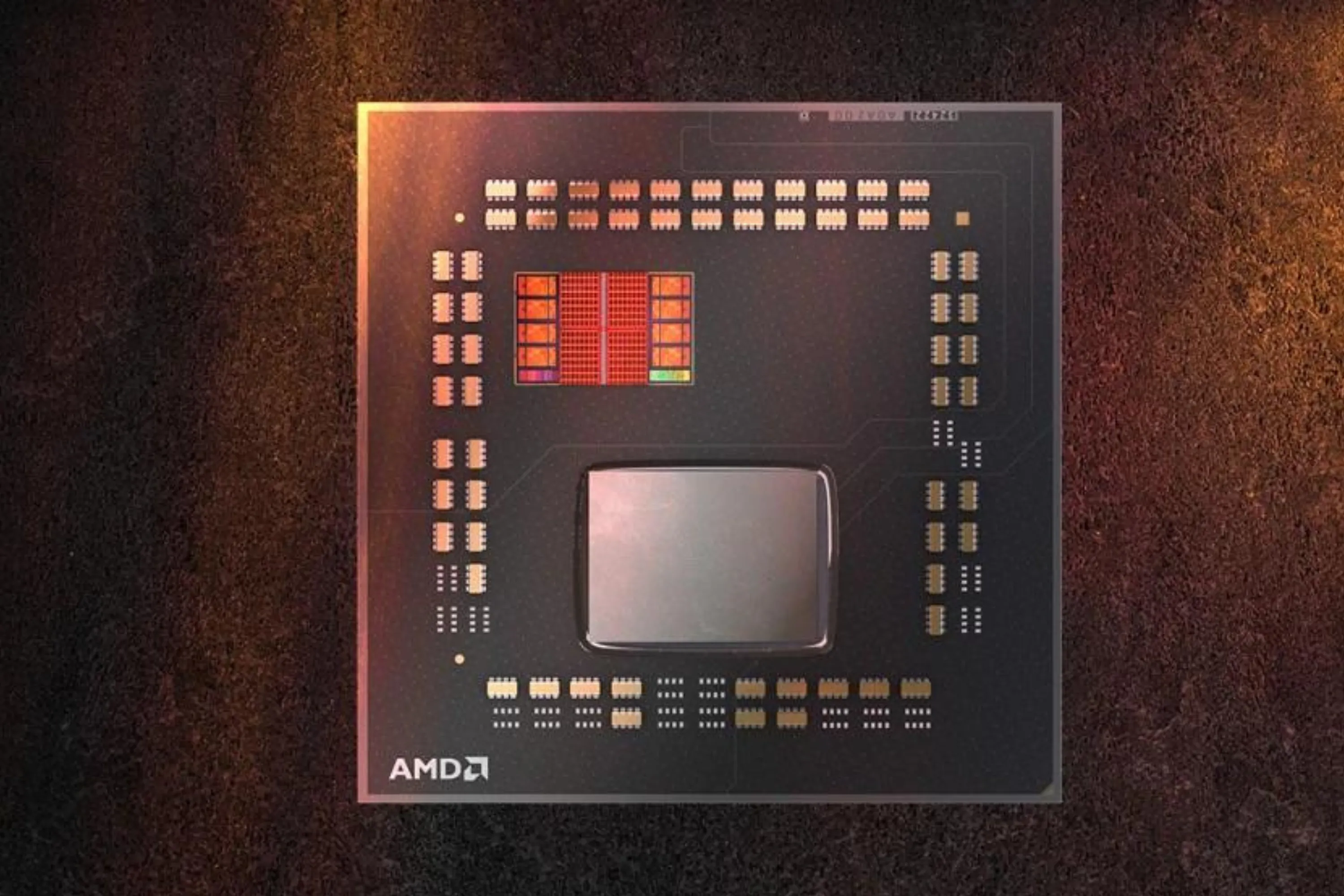 Chip AMD Ryzen 7 5800X3D hiển thị chi tiết