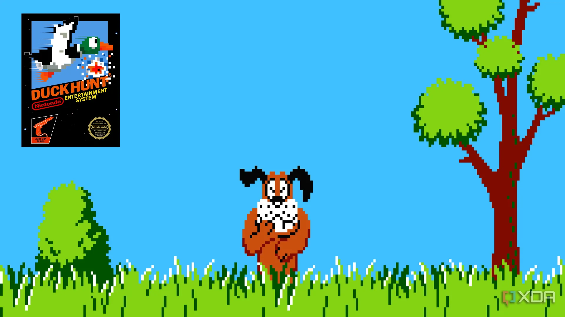 Chú chó biểu tượng trong game Duck Hunt trên NES