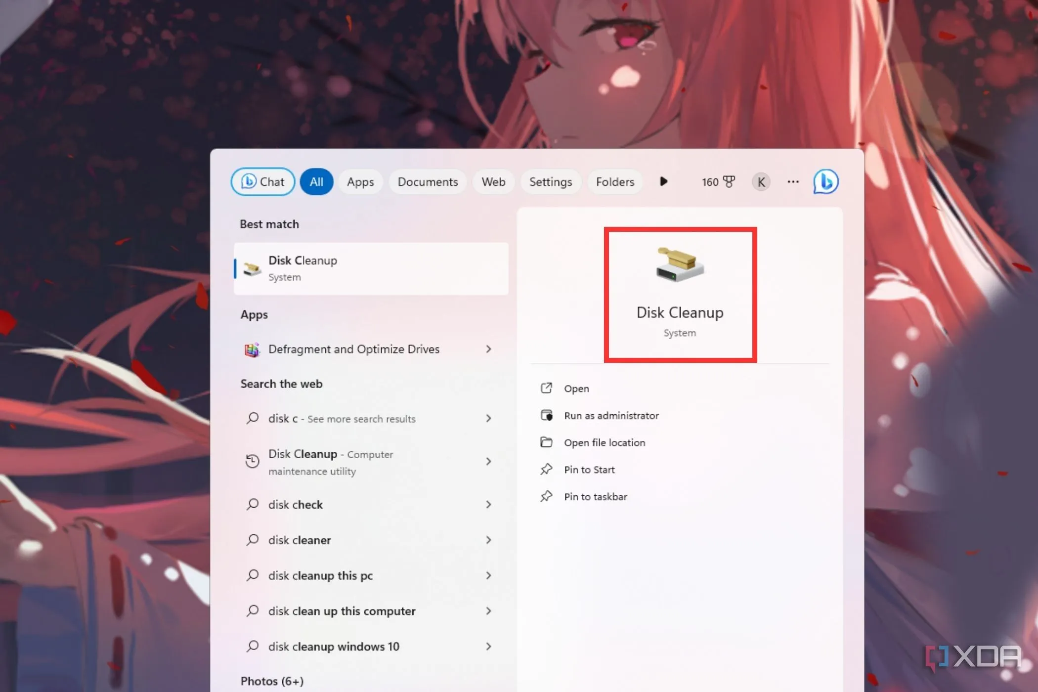 Công cụ Disk Cleanup trên Windows đang hiển thị các loại tệp có thể xóa