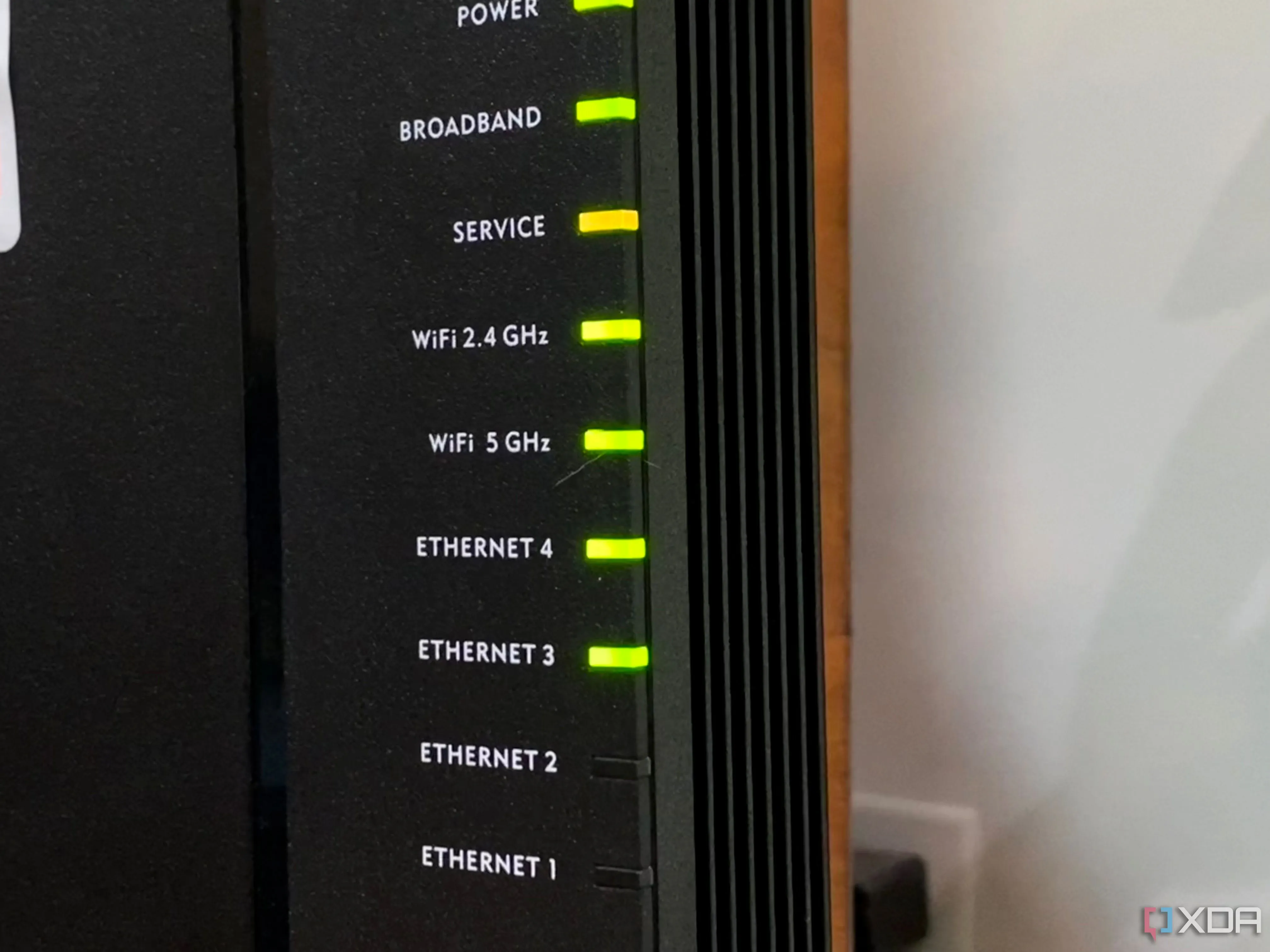Đèn kết nối trên router ISP cho thấy trạng thái hoạt động của mạng