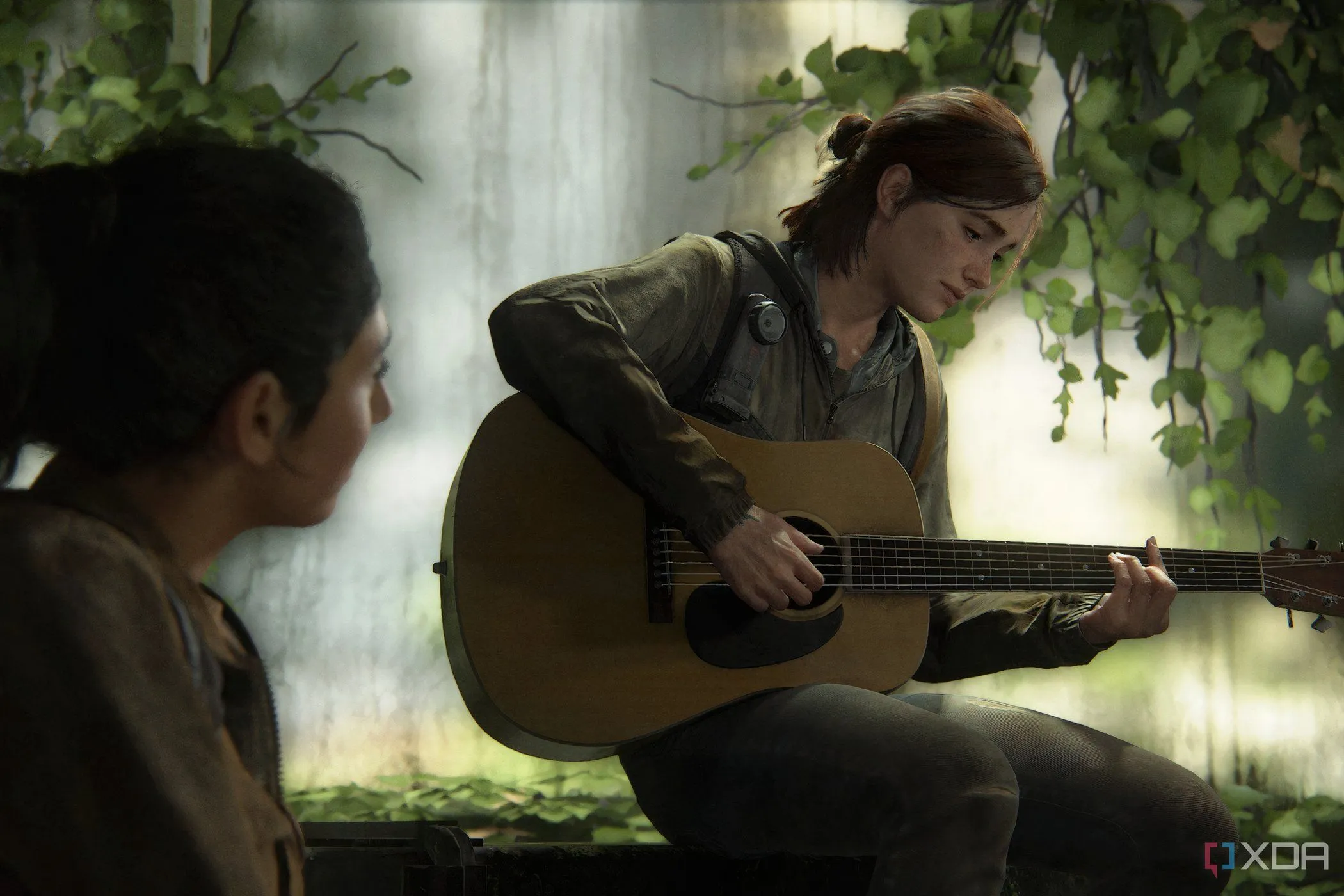 Ellie chơi guitar trong một phân cảnh cảm động của The Last of Us Part II