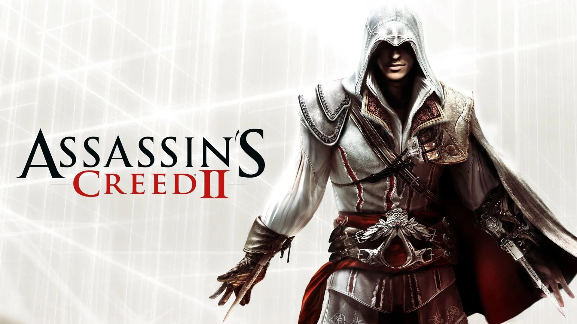 Ezio Auditore, nhân vật chính của Assassin's Creed 2, đứng trên mái nhà trong thành phố Phục Hưng