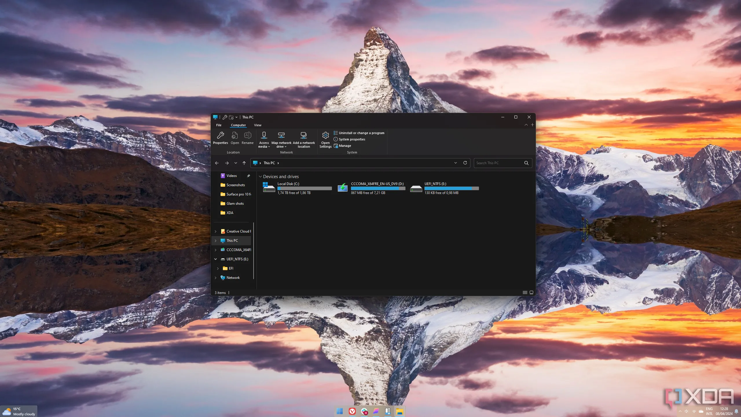 File Explorer Windows 11 với giao diện Ribbon UI được hiện đại hóa bởi StartAllBack