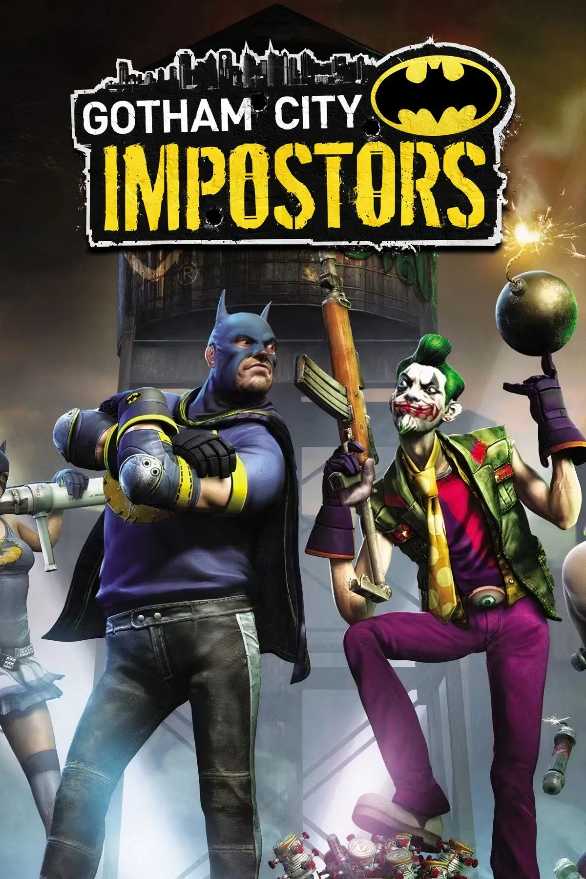 Game Gotham City Impostors với các nhân vật hài hước chiến đấu trong môi trường đô thị
