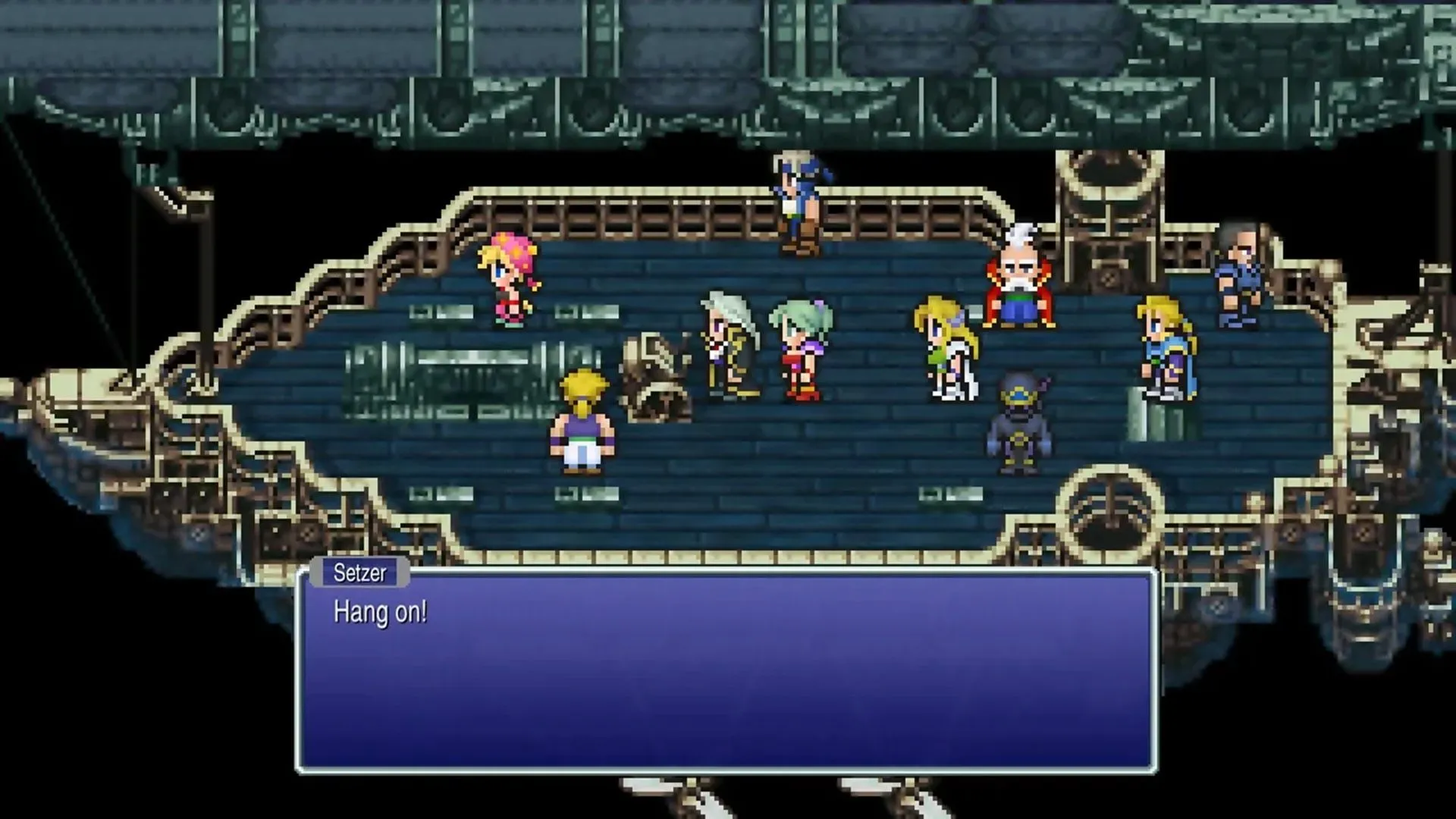 Gameplay Final Fantasy VI Pixel Remaster với các nhân vật và bản đồ thế giới Magitek rộng lớn, thể hiện phong cách đồ họa 2D đặc trưng.