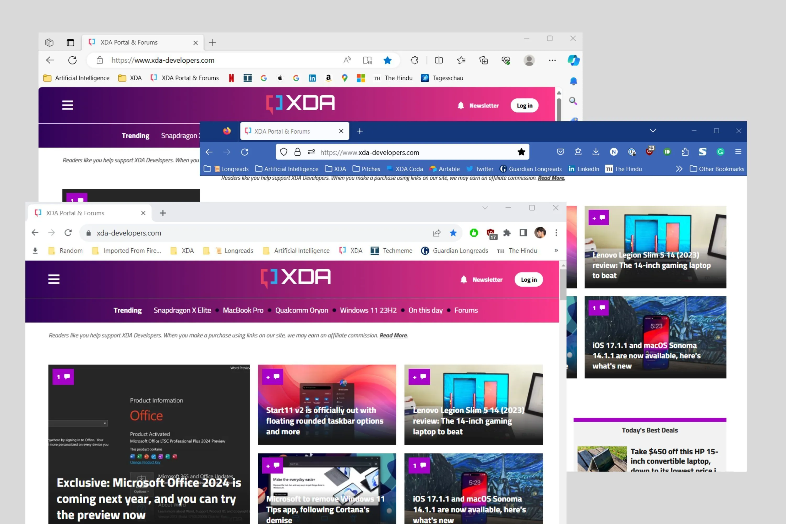 Giao diện các công cụ quản lý bookmark hiệu quả