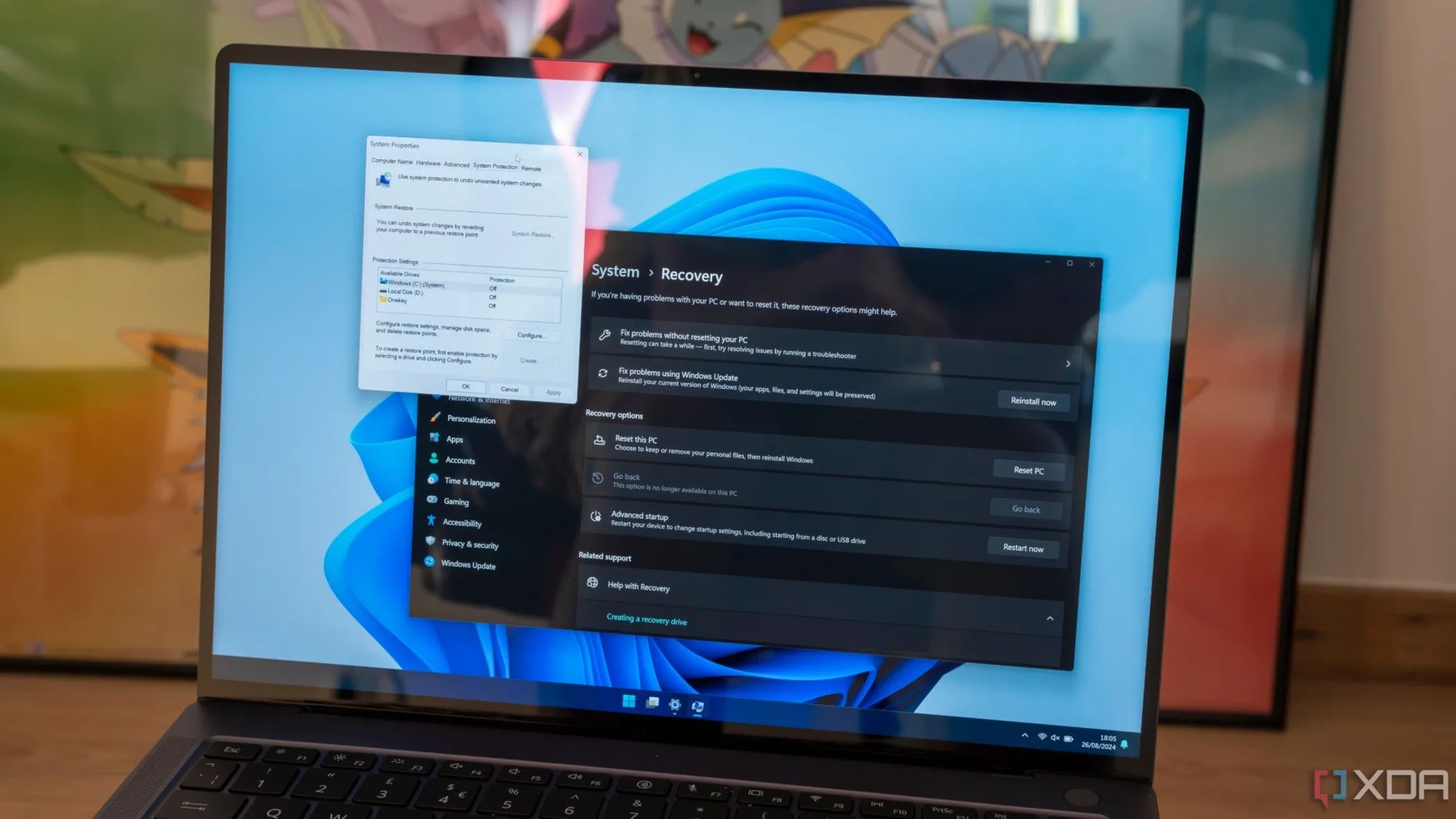 Giao diện Cài đặt và Control Panel trên Windows 11 thể hiện sự thay đổi so với Windows 7