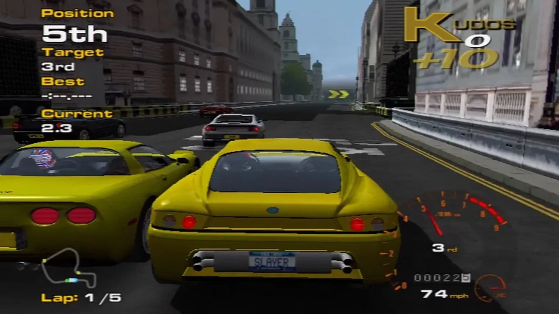 Giao diện chơi game Project Gotham Racing trên Xbox