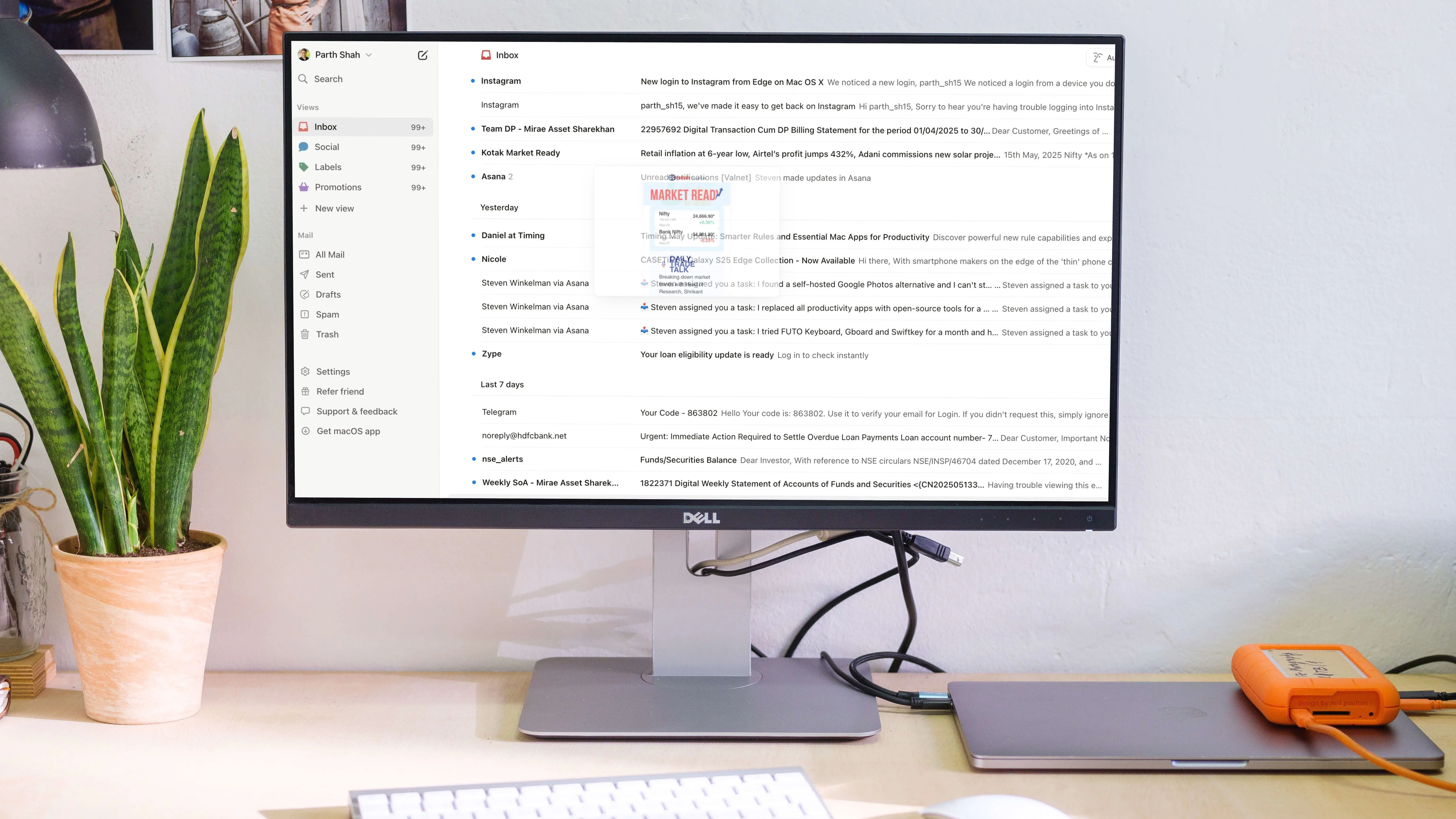 Giao diện của Notion Mail, một trong nhiều lựa chọn thay thế cho Microsoft Outlook