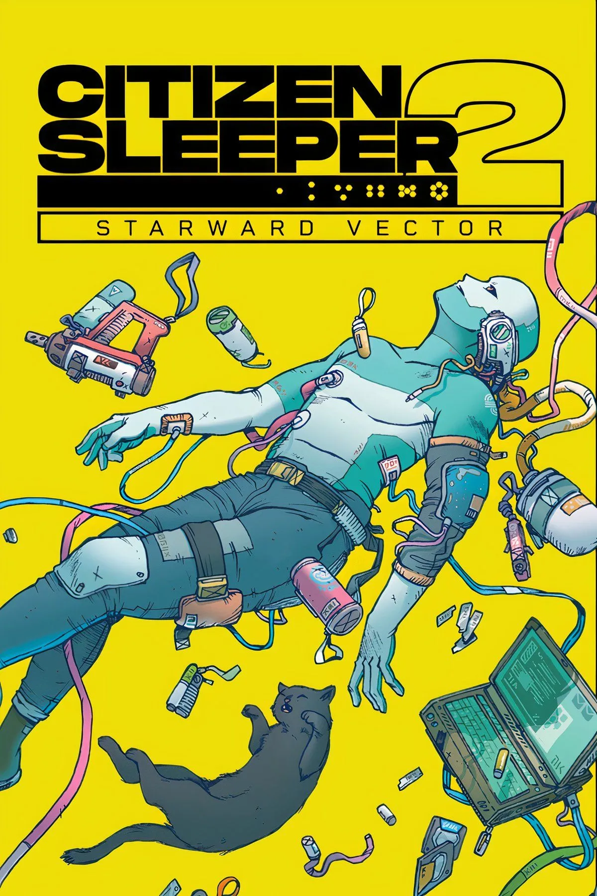 Giao diện game Citizen Sleeper 2, hiển thị thông tin về android và các lựa chọn sinh tồn trong không gian