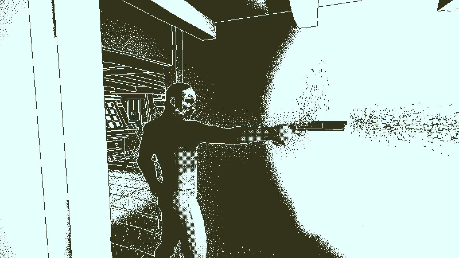 Giao diện game Return of the Obra Dinn với phong cách đồ họa độc đáo