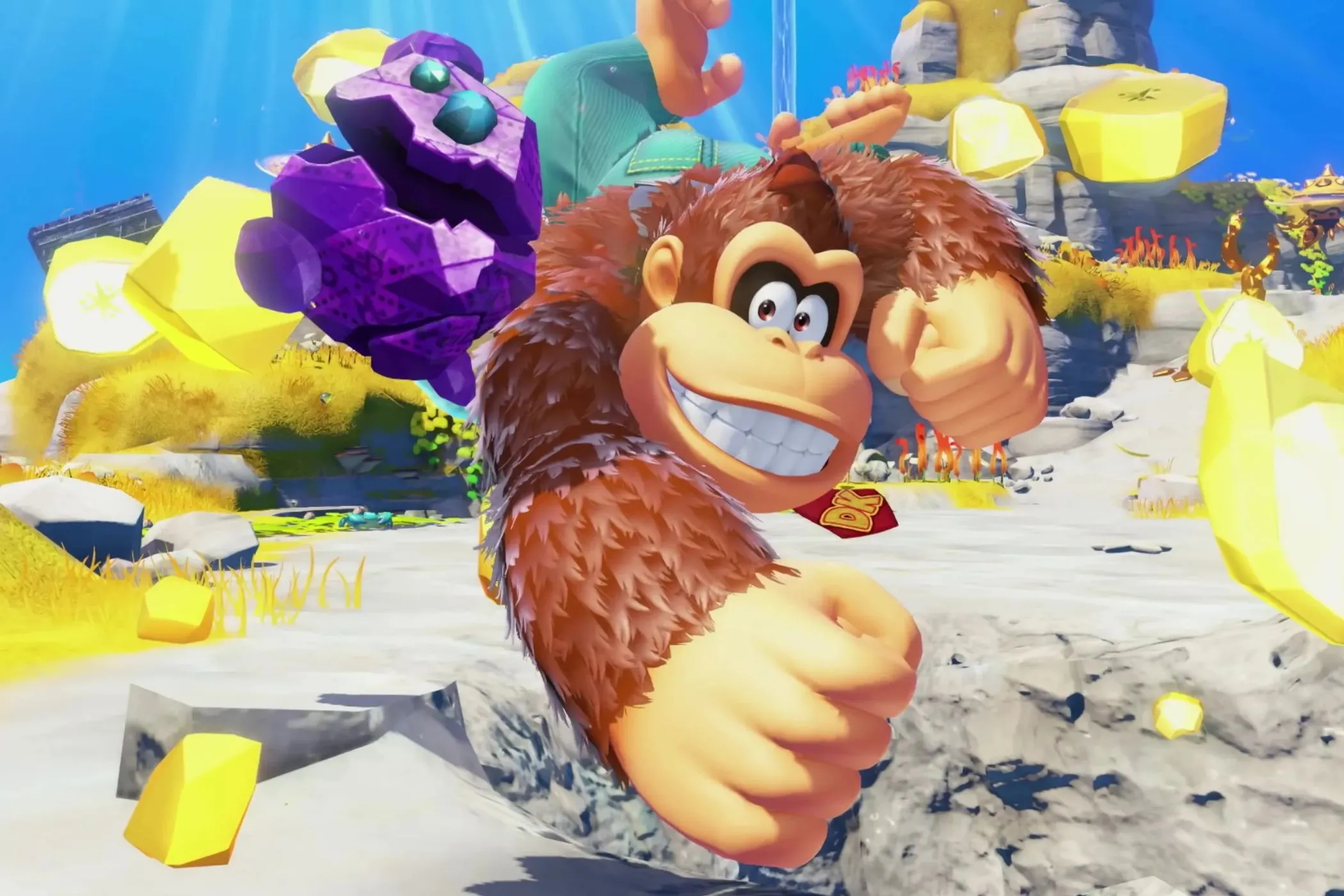 Giao diện gameplay Donkey Kong Bananza trên Nintendo Switch 2