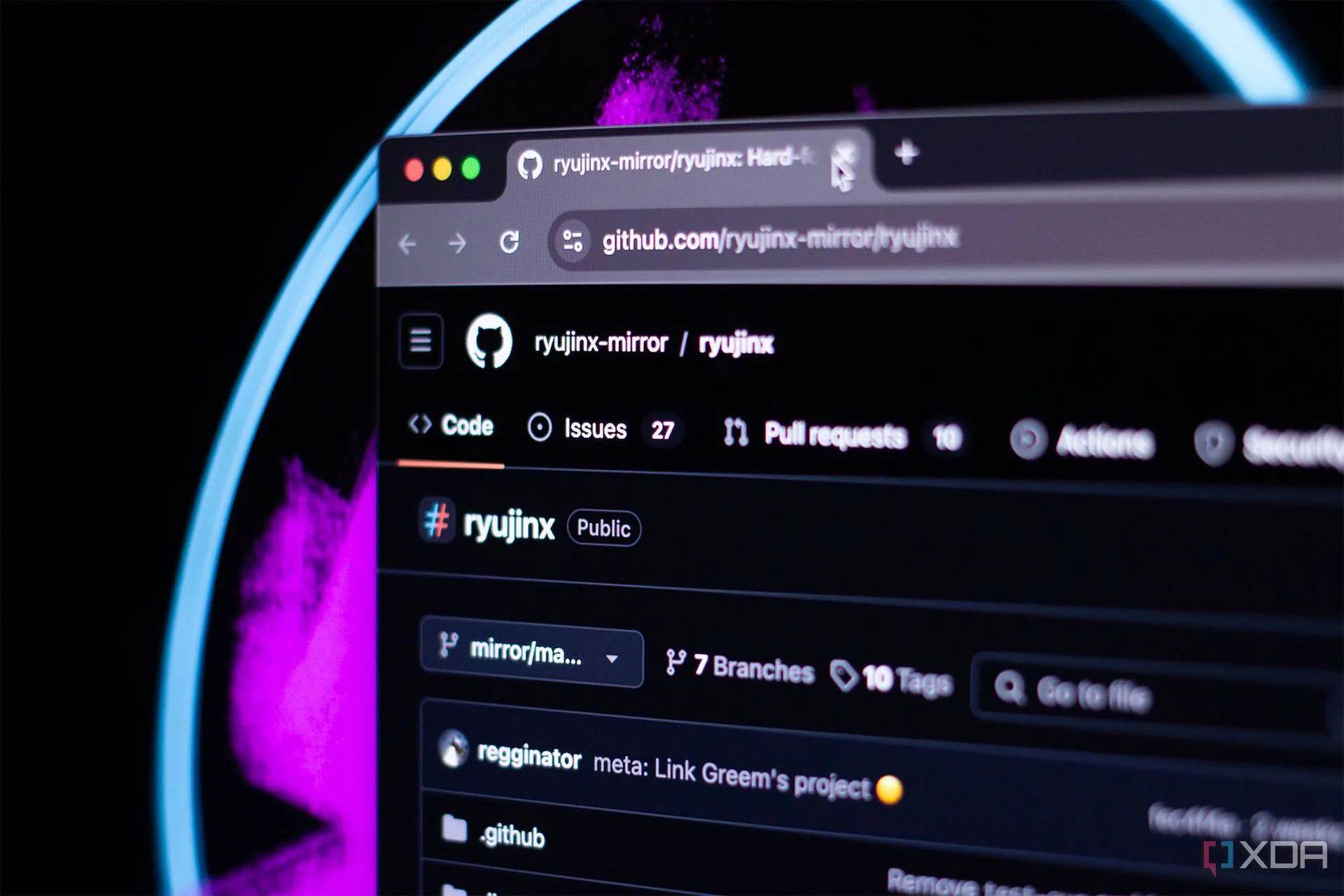 Giao diện GitHub, một nền tảng vẫn phụ thuộc nhiều vào IPv4