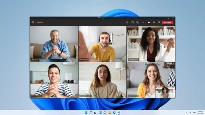 Giao diện Microsoft Teams với tính năng hẹn giờ trên Windows 11