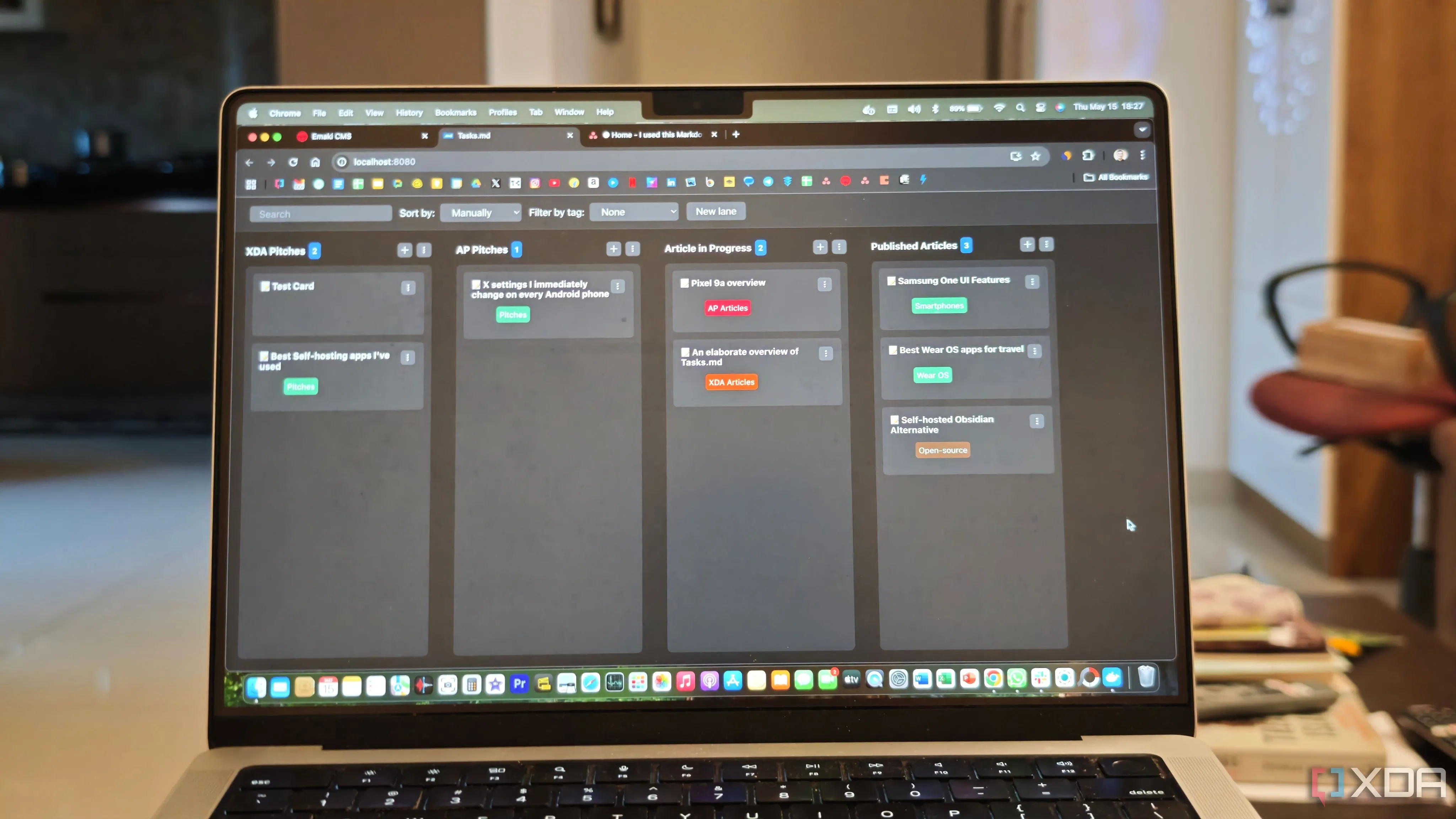 Giao diện Sleek quản lý tác vụ trên macOS