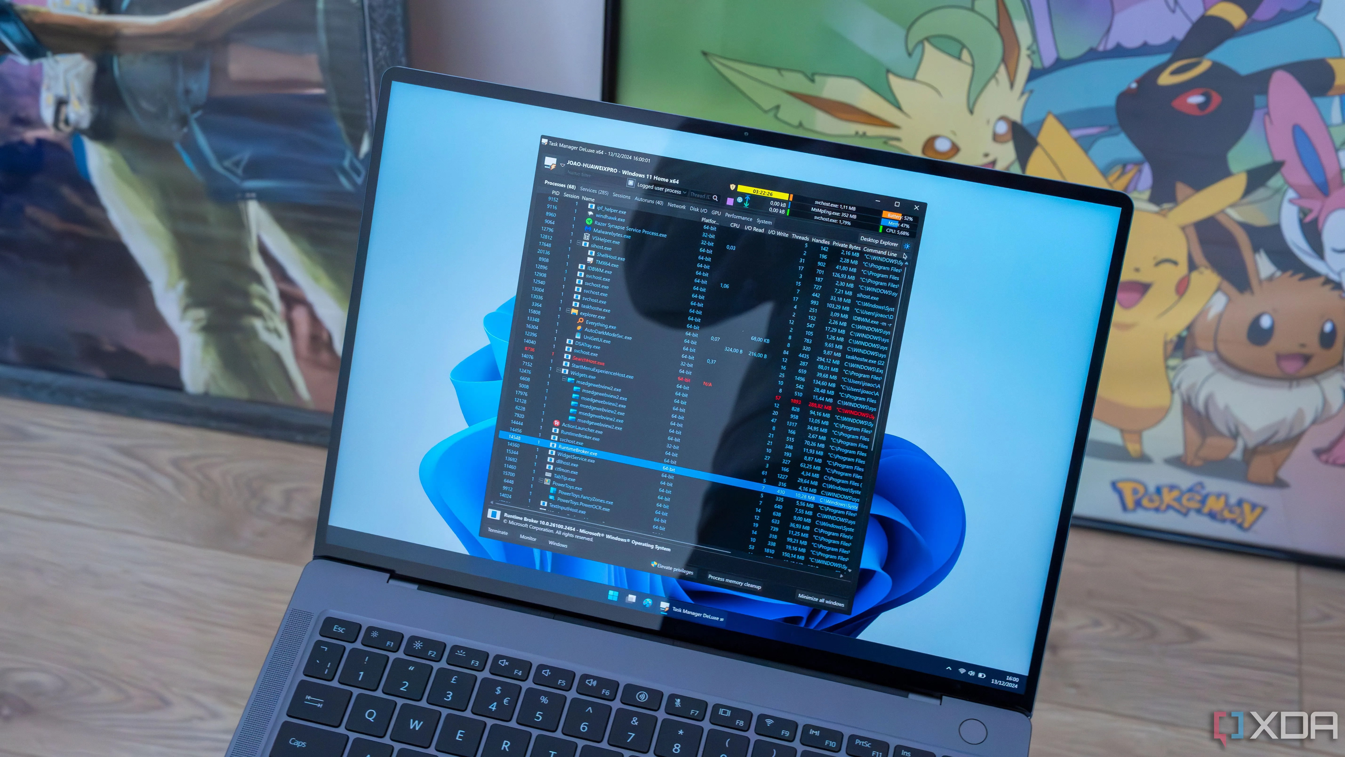 Giao diện Task Manager DeLuxe trên Windows 11 hiển thị tab Autoruns