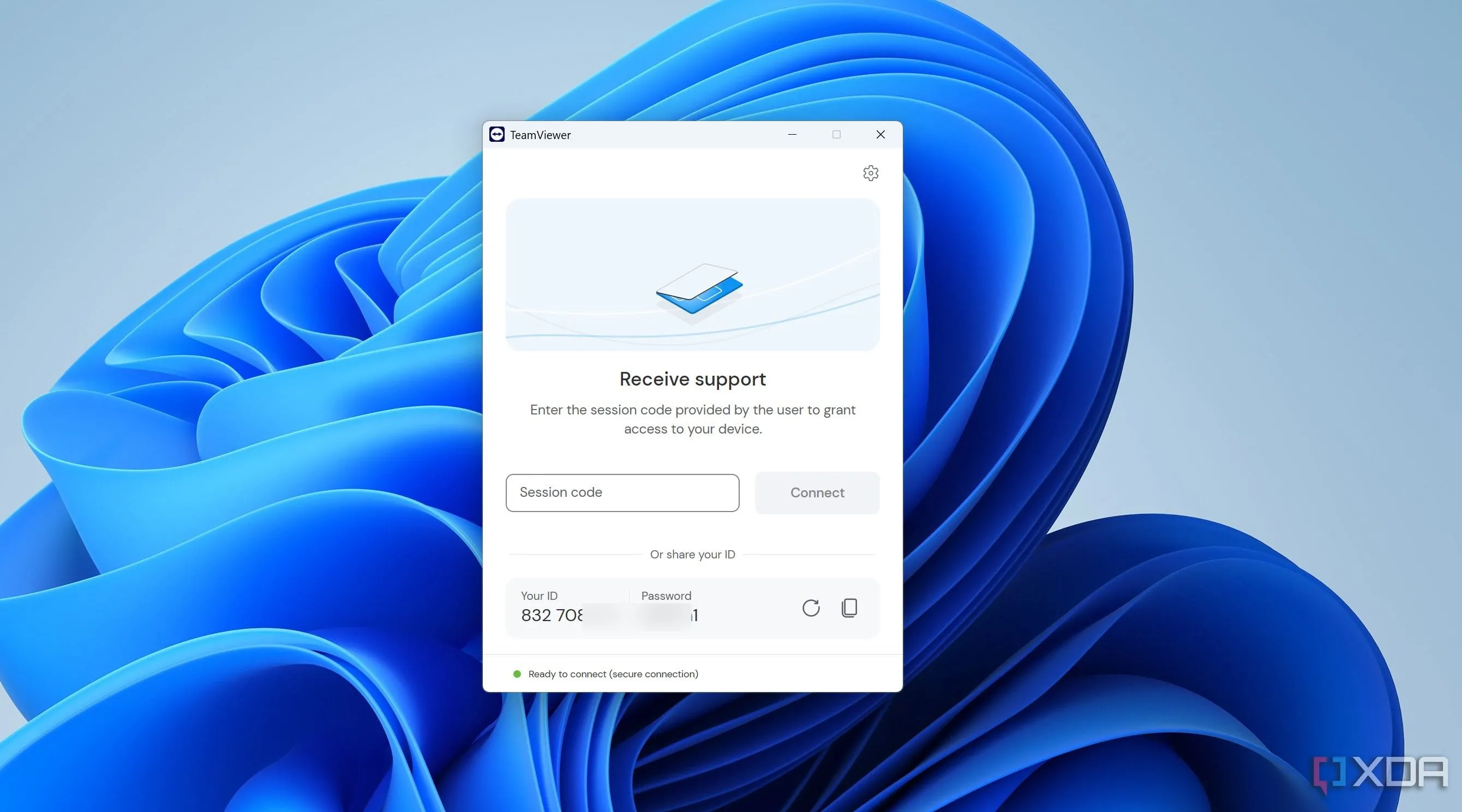Giao diện TeamViewer khi đang kết nối từ xa với máy tính
