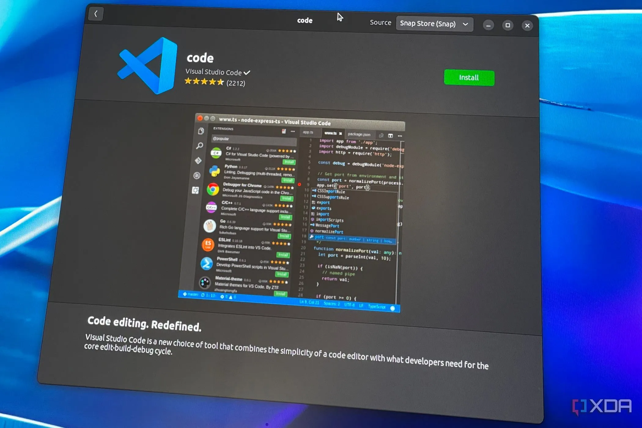 Giao diện tổng quan của Visual Studio Code