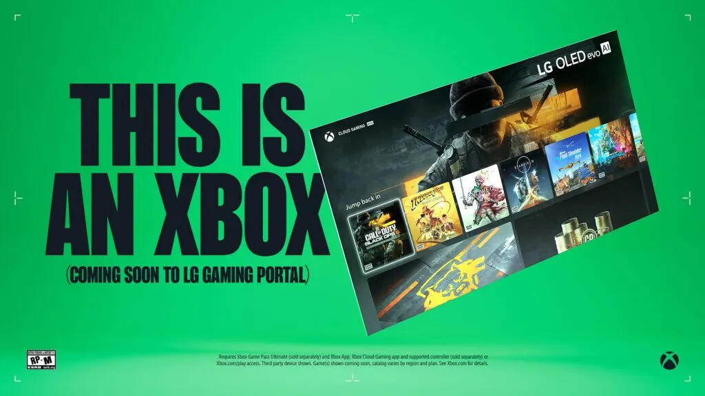 Giao diện Xbox Cloud Gaming tích hợp trên Smart TV LG