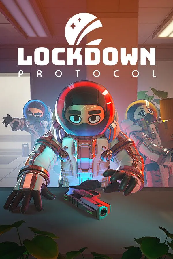 Hai nhân vật trong bộ đồ không gian đang thực hiện nhiệm vụ trên phi thuyền trong Lockdown Protocol, với không khí căng thẳng bao trùm