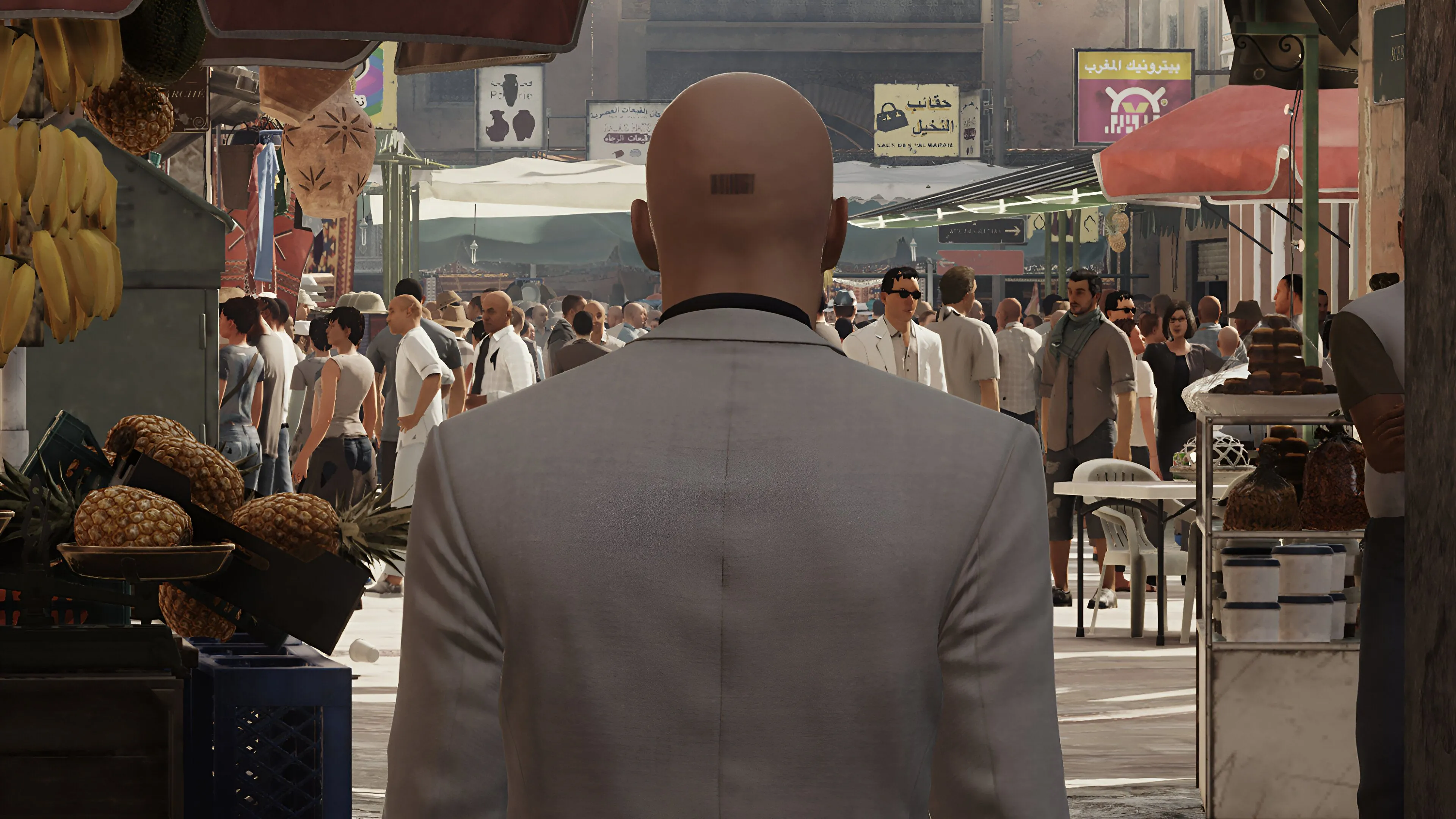 Hình ảnh đặc trưng của Đặc vụ 47 trong Hitman: World of Assassination