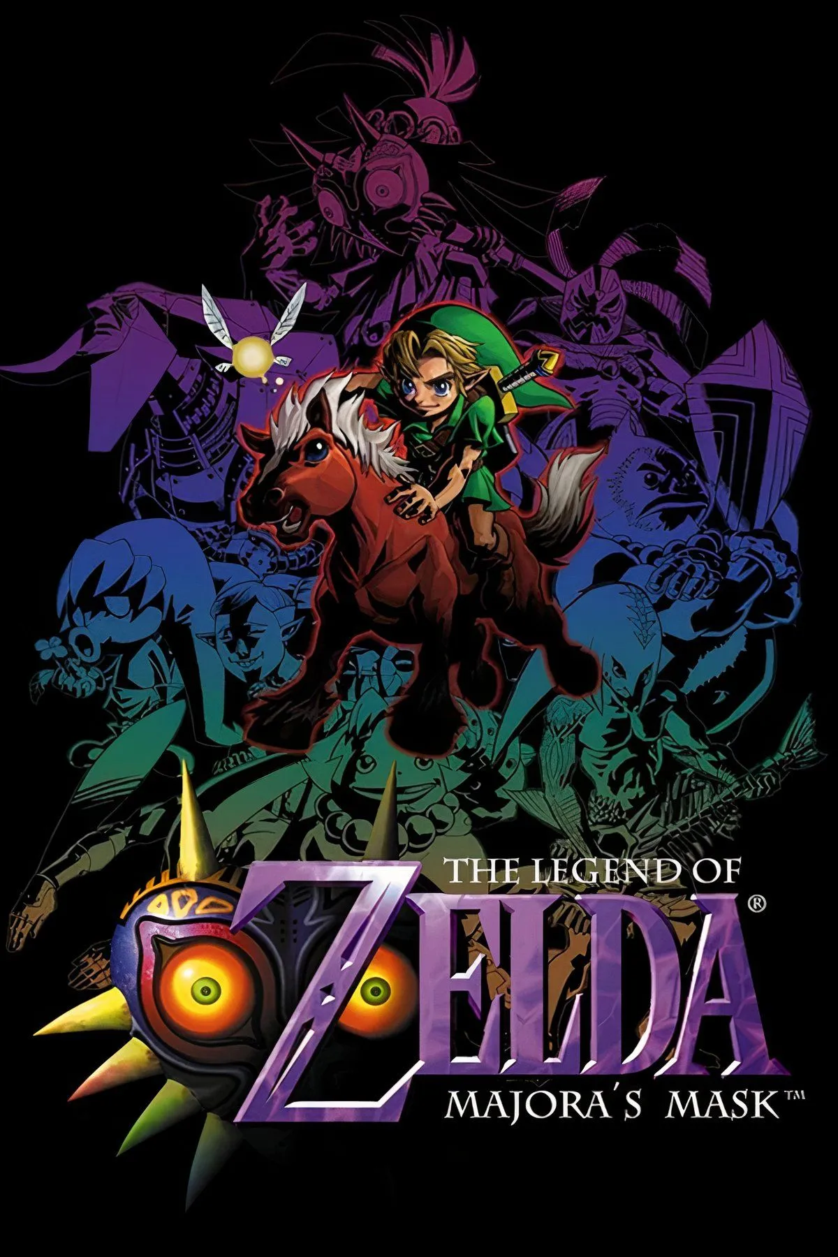 Hình ảnh đặc trưng từ The Legend of Zelda: Majora's Mask, minh họa cho bầu không khí kỳ lạ và đen tối của game.