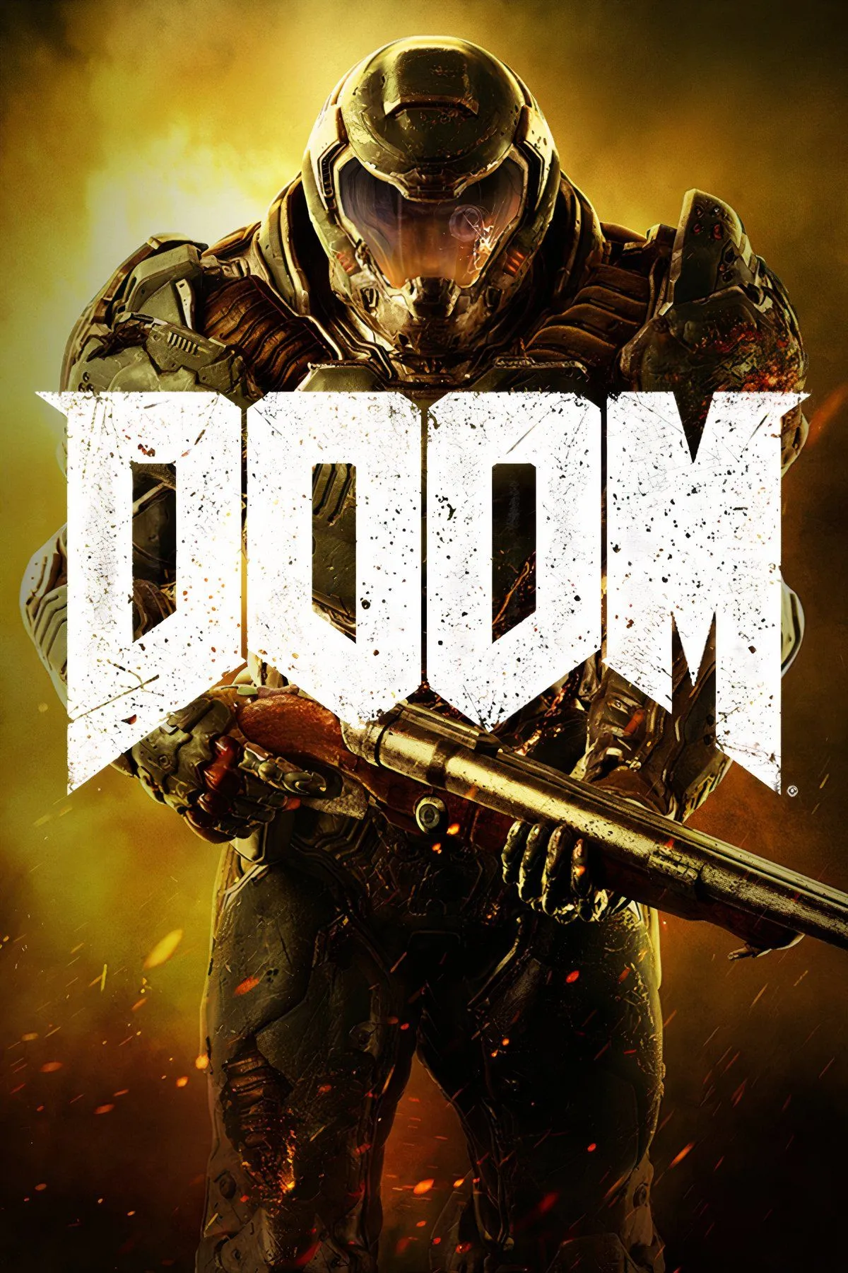 Hình ảnh Doom Slayer trong Doom (2016), biểu tượng của sự trở lại đầy bạo lực và cuốn hút.