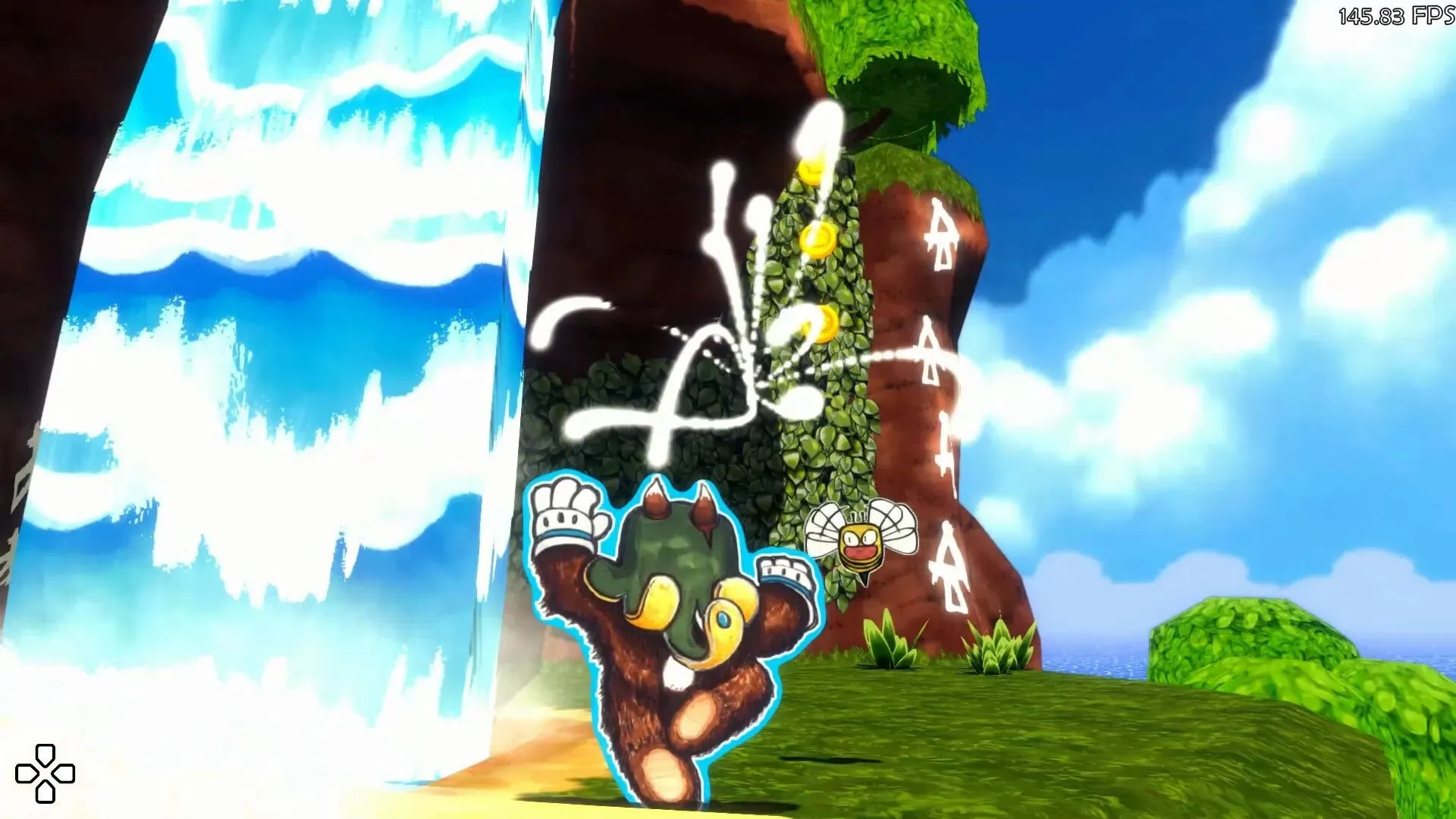 Hình ảnh gameplay minh họa cơ chế SWAP độc đáo của Ruffy and the Riverside, nơi Ruffy thay đổi kết cấu môi trường để giải đố.