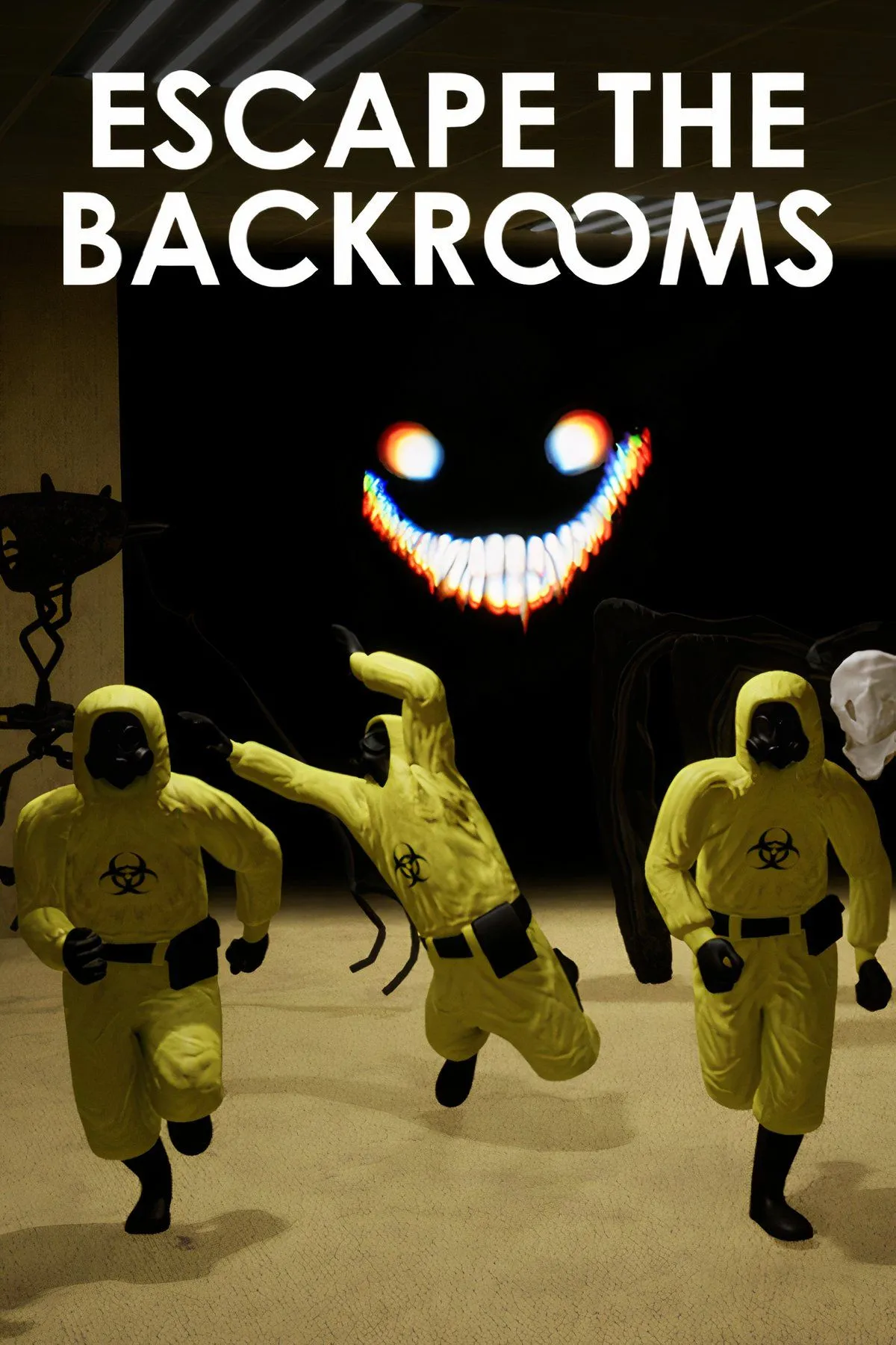 Hình ảnh gameplay trong game Escape The Backrooms, thể hiện không khí kinh dị và bí ẩn