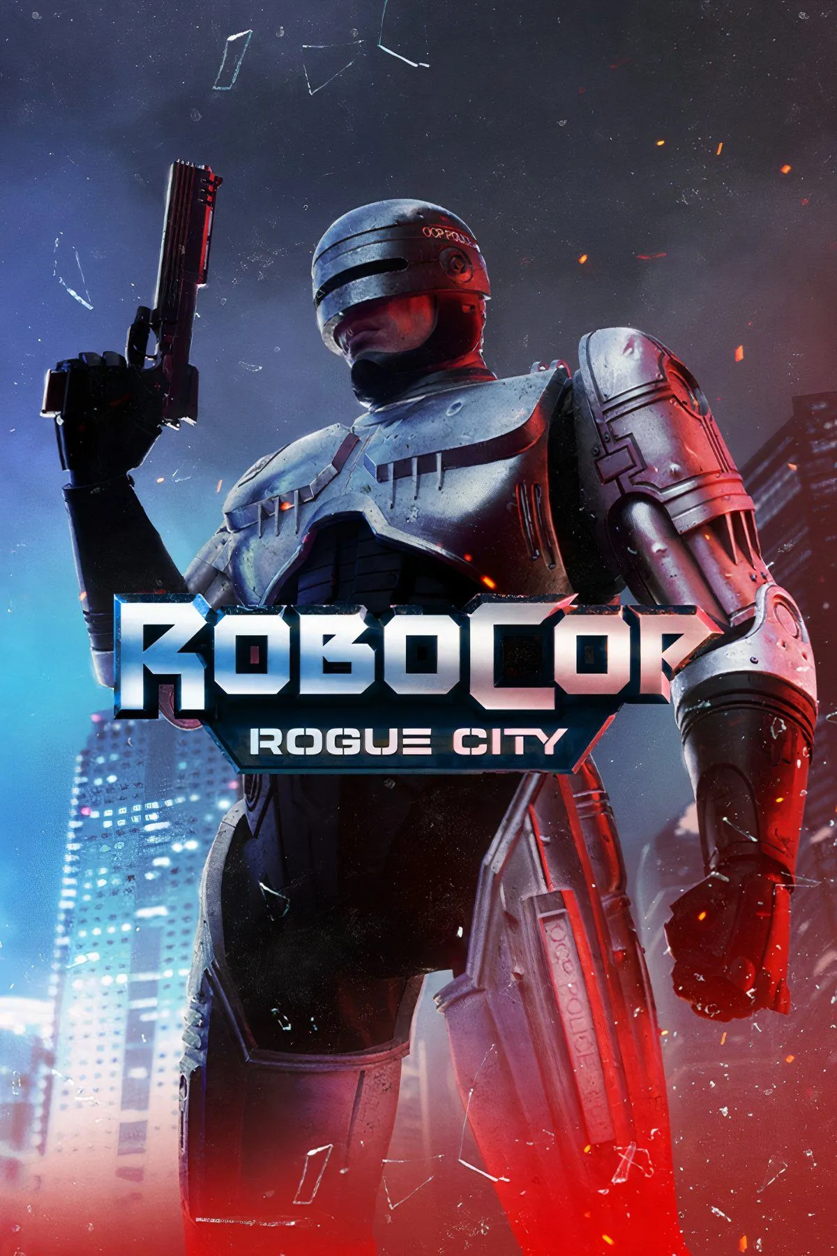 Hình ảnh gameplay trong RoboCop: Rogue City với hành động bắn súng góc nhìn thứ nhất