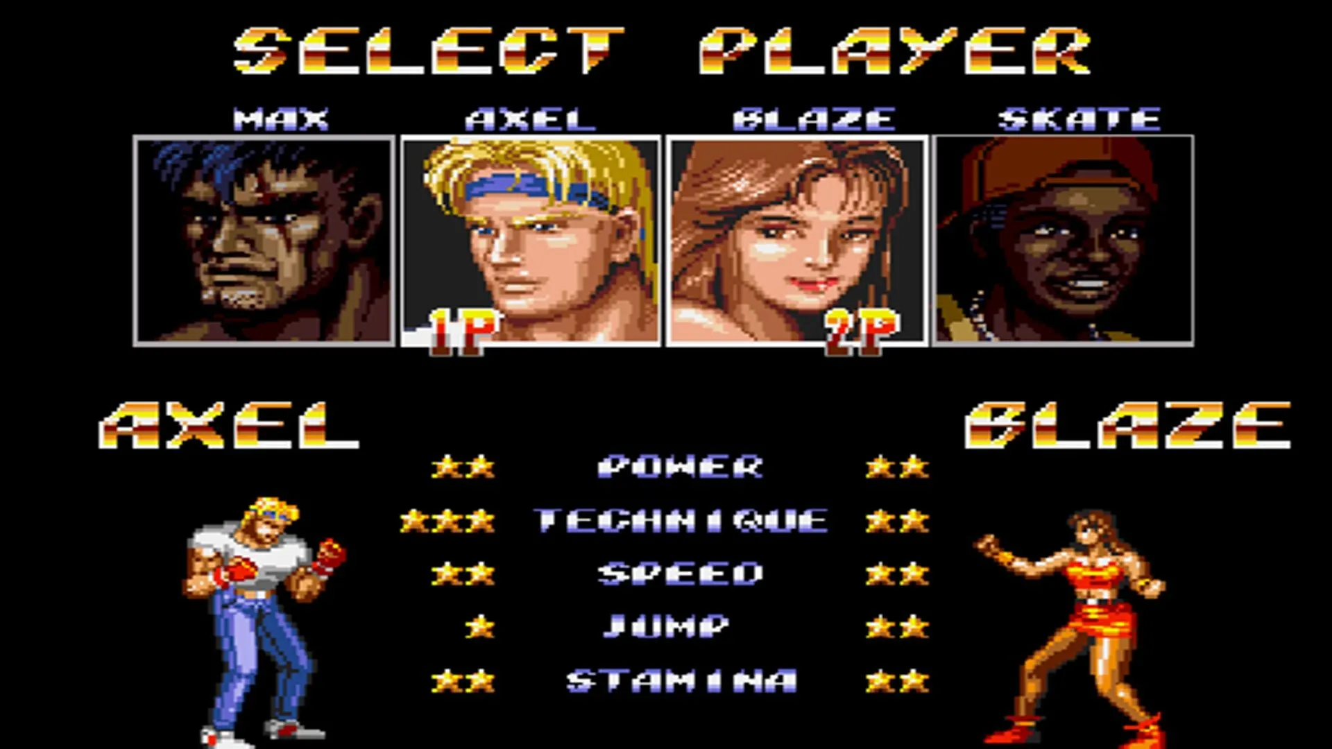 Hình ảnh gameplay từ Streets of Rage 2, minh họa trải nghiệm chơi game đối kháng trực tuyến qua Netplay của RetroArch
