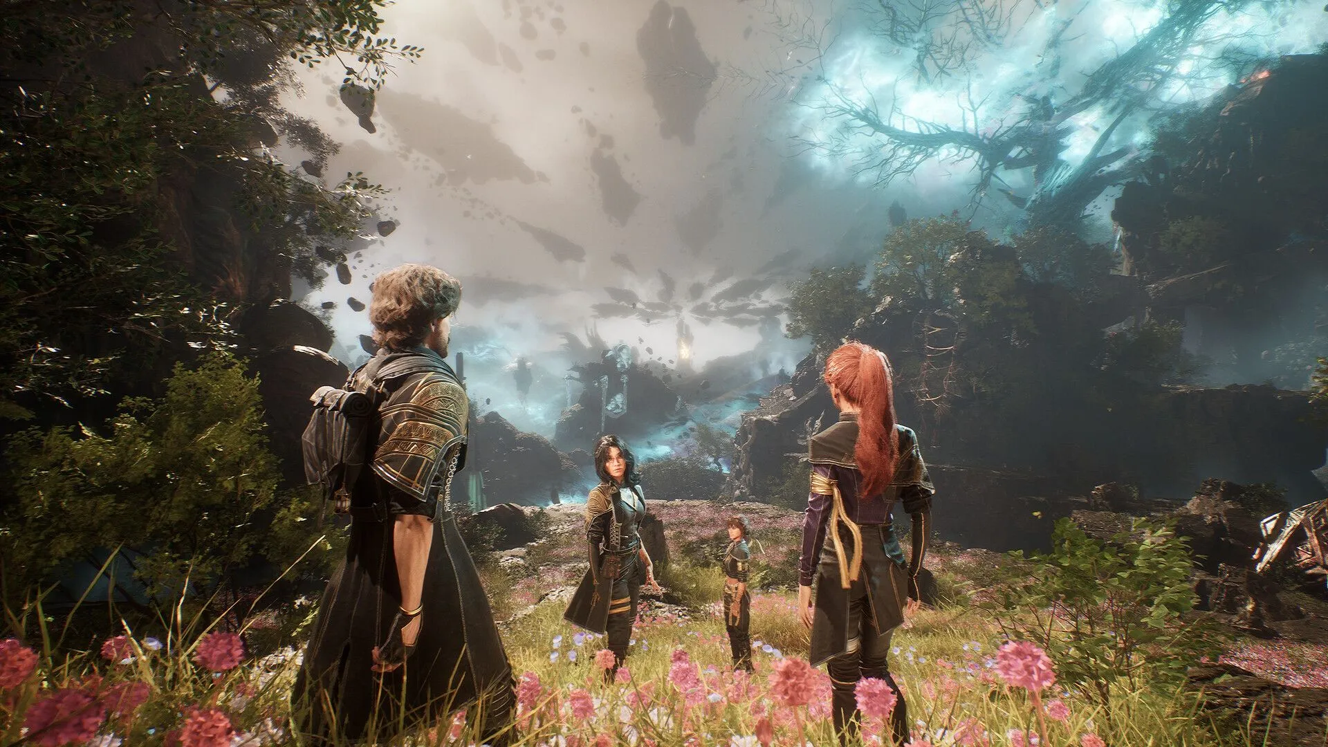 Hình ảnh giới thiệu game Clair Obscur: Expedition 33 với các nhân vật chuẩn bị chiến đấu