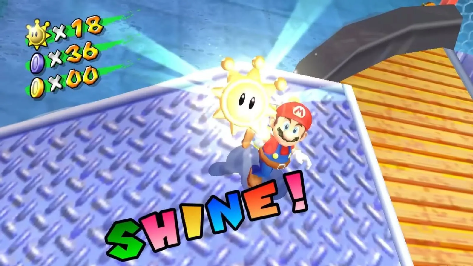 Hình ảnh Mario thu thập Shine trong game Super Mario Sunshine của Nintendo, minh chứng cho giá trị gameplay