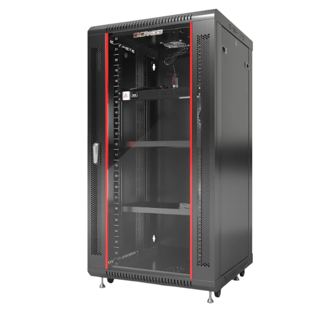 Hình ảnh mô phỏng một tủ rack máy chủ, giải pháp lý tưởng cho việc tổ chức các thiết bị home lab