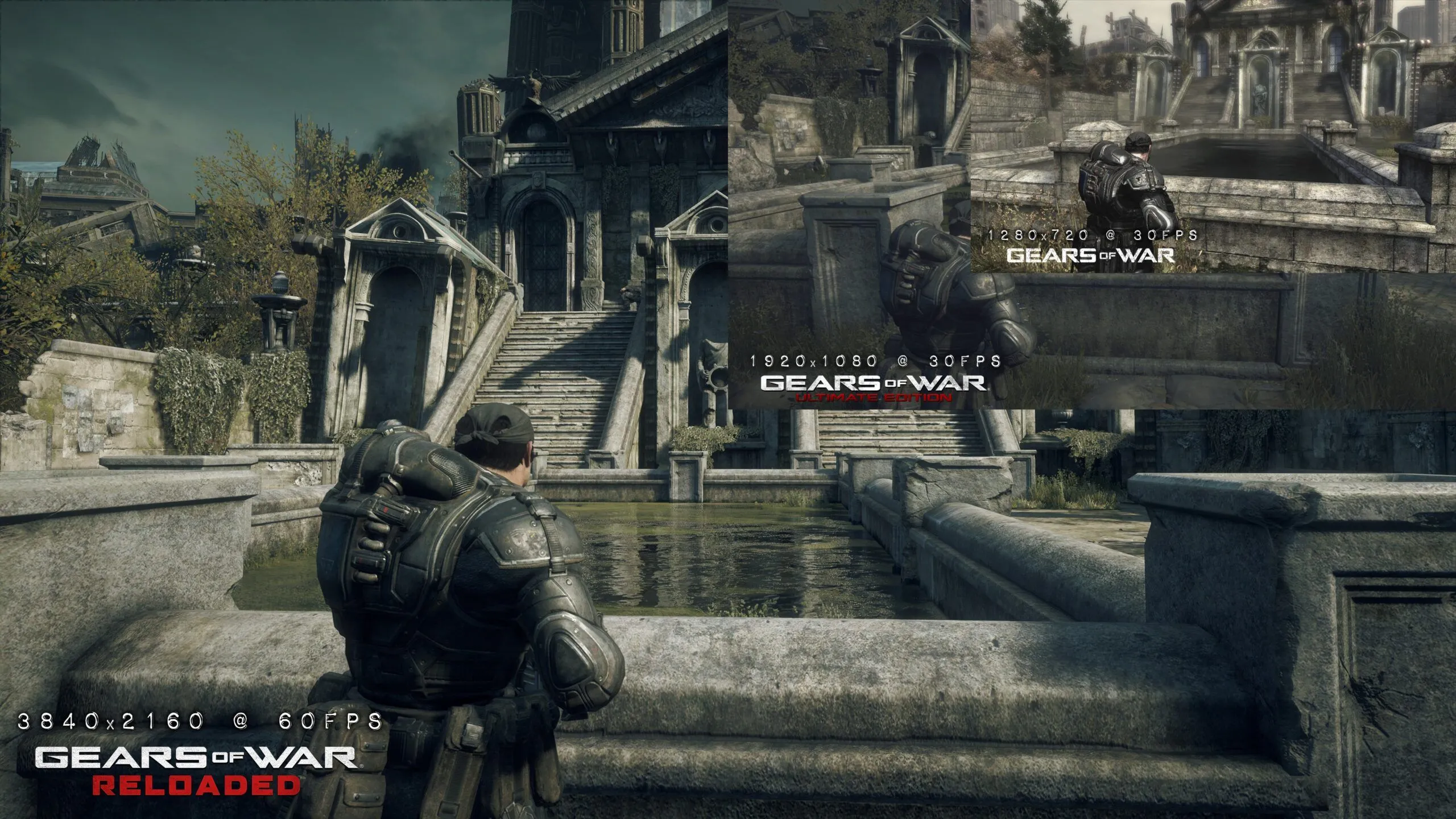 Hình ảnh mô tả gameplay của Gears of War: Reloaded với đồ họa được nâng cấp