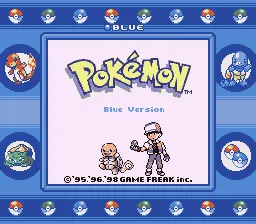 Hình ảnh quảng bá cho Pokémon Blue, thể hiện sự đa dạng của Pokémon.