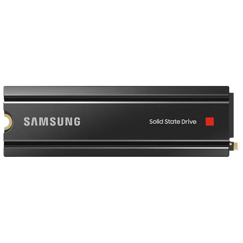 Hình ảnh render của ổ cứng SSD Samsung 980 Pro kèm tản nhiệt (heatsink) tích hợp, giải pháp cho hiệu suất và độ bền