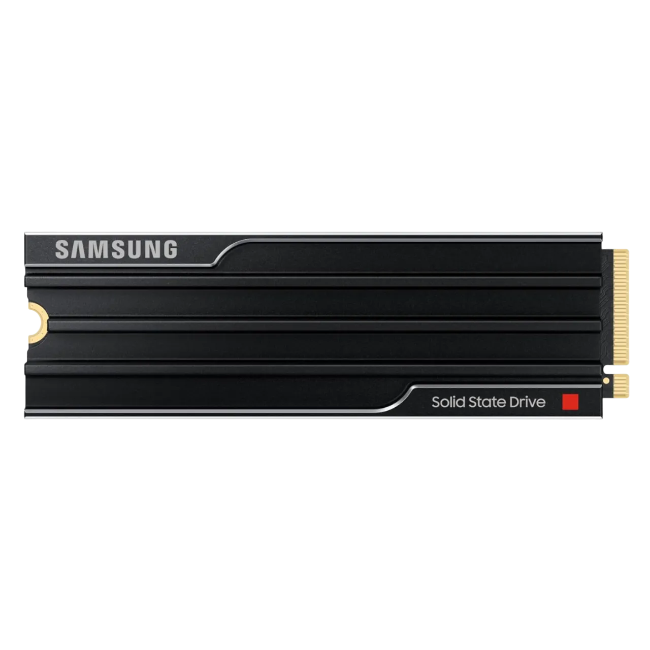 Hình ảnh SSD Samsung 9100 Pro 4TB với tản nhiệt, minh họa tốc độ vượt trội PCIe 5.0 và ưu đãi giá.